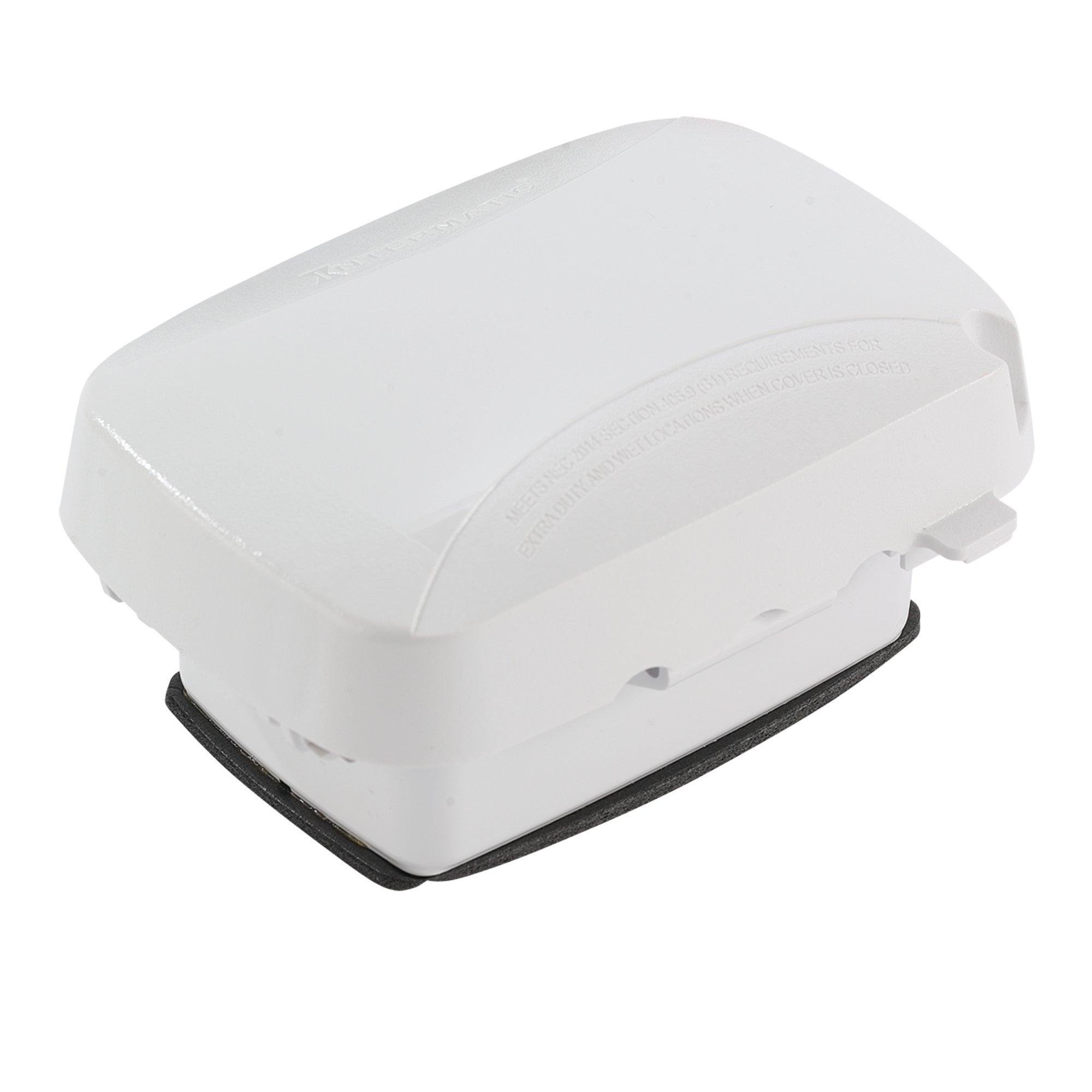 WP5100W - Extra-Duty Plastic In-Use Weatherproof Cover, Single-Gang, Vrt/Hrz, 2.75" White