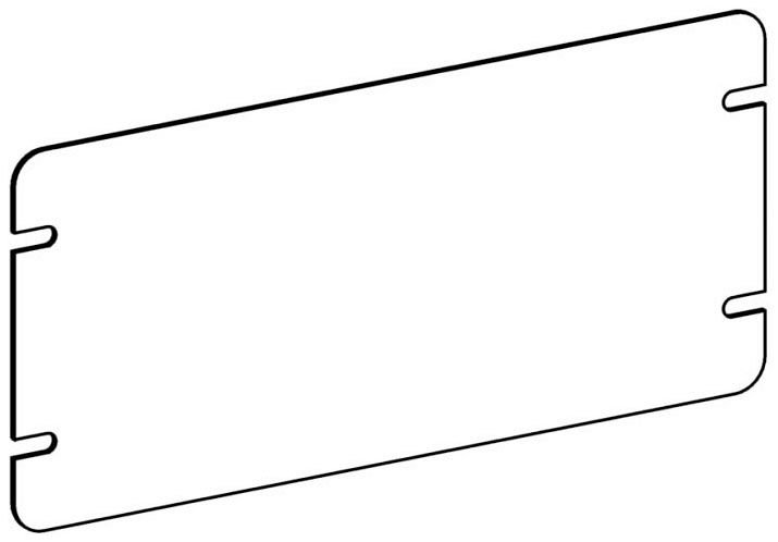4M4-B - FLAT, 4-GANG SWITCH BOX BLANK DEVICE COVER