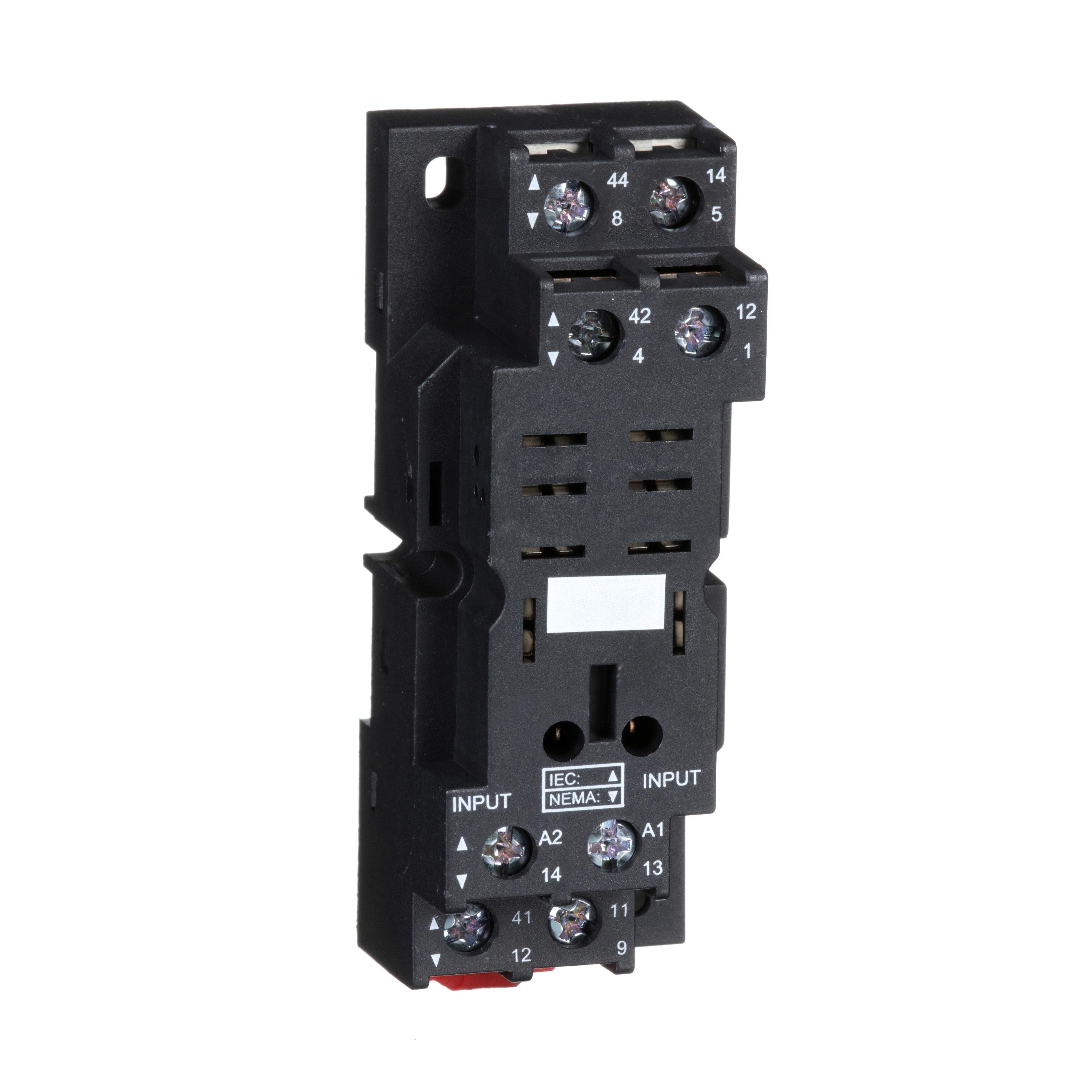 Picture of RPZF2 - Harmony, plugin relay socket, mixed contact, 16 A, 250 V, screw clamp, for RPM2 relays