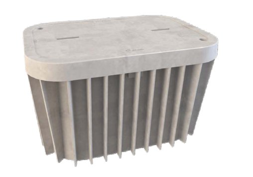 17301552 1730-18 - Duralite™ Unit, 17" x 30" x 18", Straight Wall, Gray, DL/LW Flush Cover, T22, Marking Plate Required