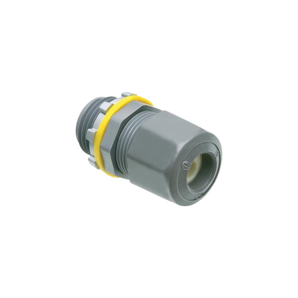 NMUF50 - Non-metallic, 1/2" UF connector with low profile design for smaller and standard sized underground feeder cable.