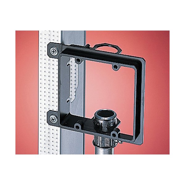 Picture of LVMB2 - Low voltage bracket for new construction. Mounts vertical on wood or metal studs. Non Metallic. Two Gang. For class 2 low voltage wiring. Built in 3/4" Knockout.