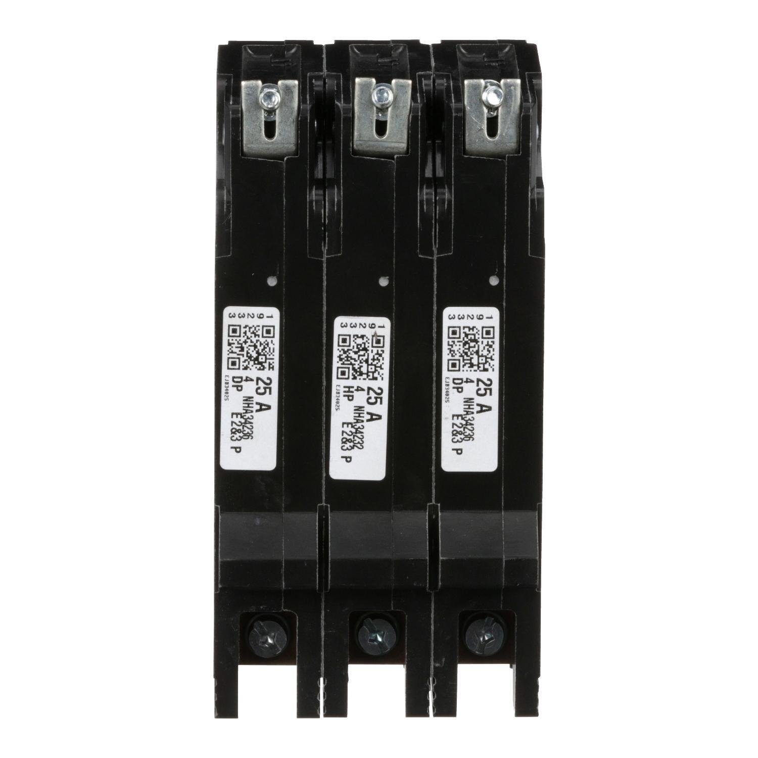 Picture of EJB34025 - [TAA] Mini circuit breaker, E-Frame, 25A, 3 pole, 480Y/277VAC, 100kA max, bolt on
