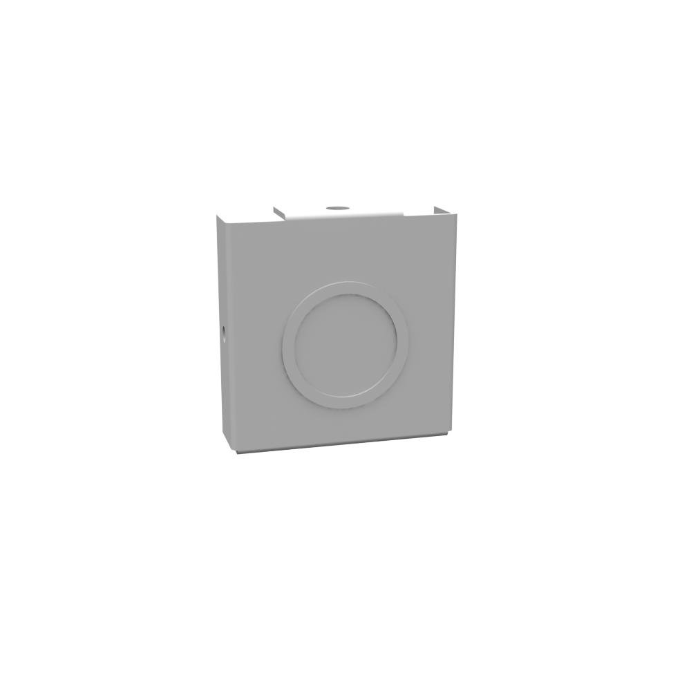 22GE - Wireway End Type 1 2x2 Screw Cover ANSI 61 Gray Steel Knockouts