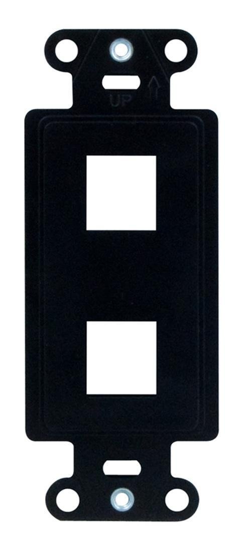 WP3412-BK - 2-Port Decorator Outlet Strap, Black