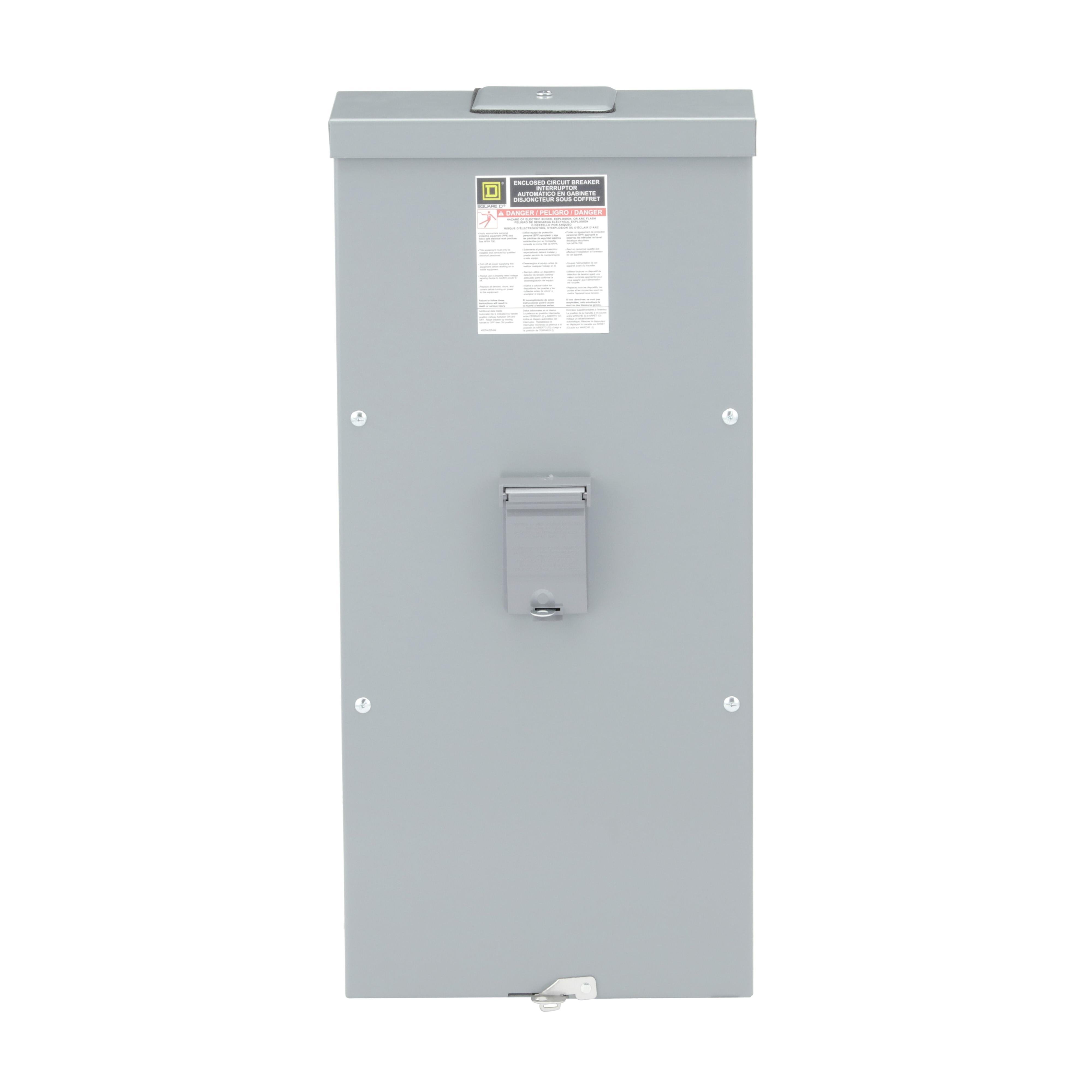 Picture of J250R - Circuit breaker enclosure, PowerPacT H/J, 15A to 250A, NEMA 3R, 14.47in W x 31.05in H x 6.28in D