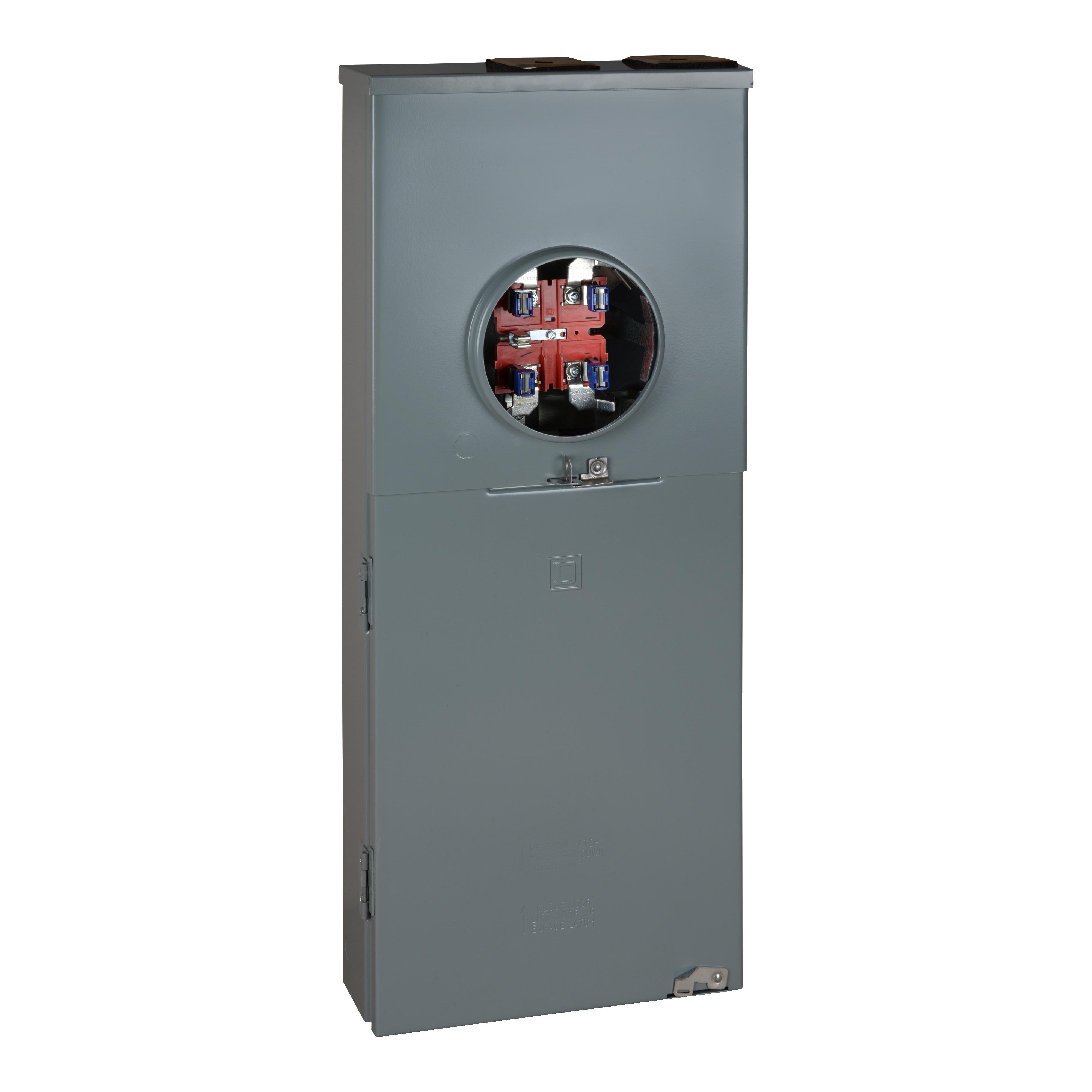 RC816F100CH - Meter mains, Homeline, CSED, ringless socket, 100A, surface mount, maximum 8 spaces, 16 circuits, horn bypass