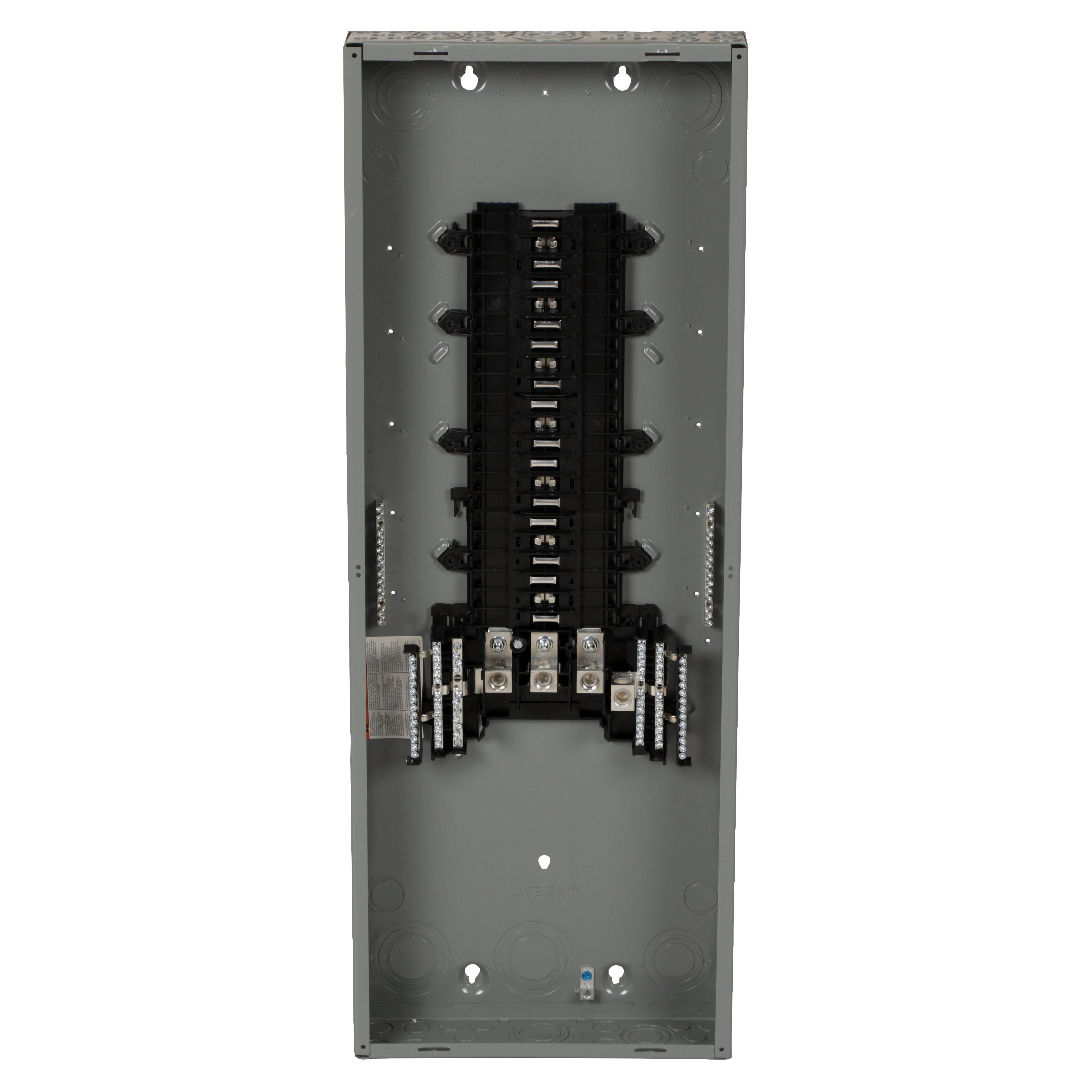 QO320ML1 - Load center, QO, 3 phase, 20 spaces, 20 circuits, 125A convertible main lugs, NEMA1, CSA