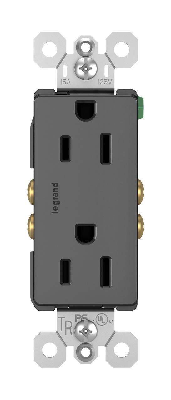 885-TRBK - radiant® Tamper-Resistant Outlet, Black