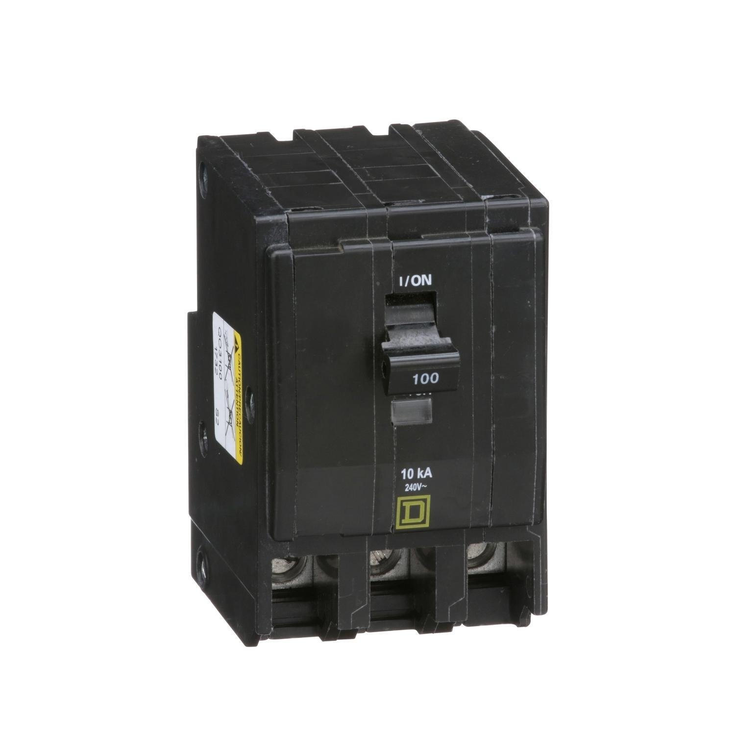 QO3100 - Mini circuit breaker, QO, 100A, 3 pole, 120/240VAC, 10kA, plug in