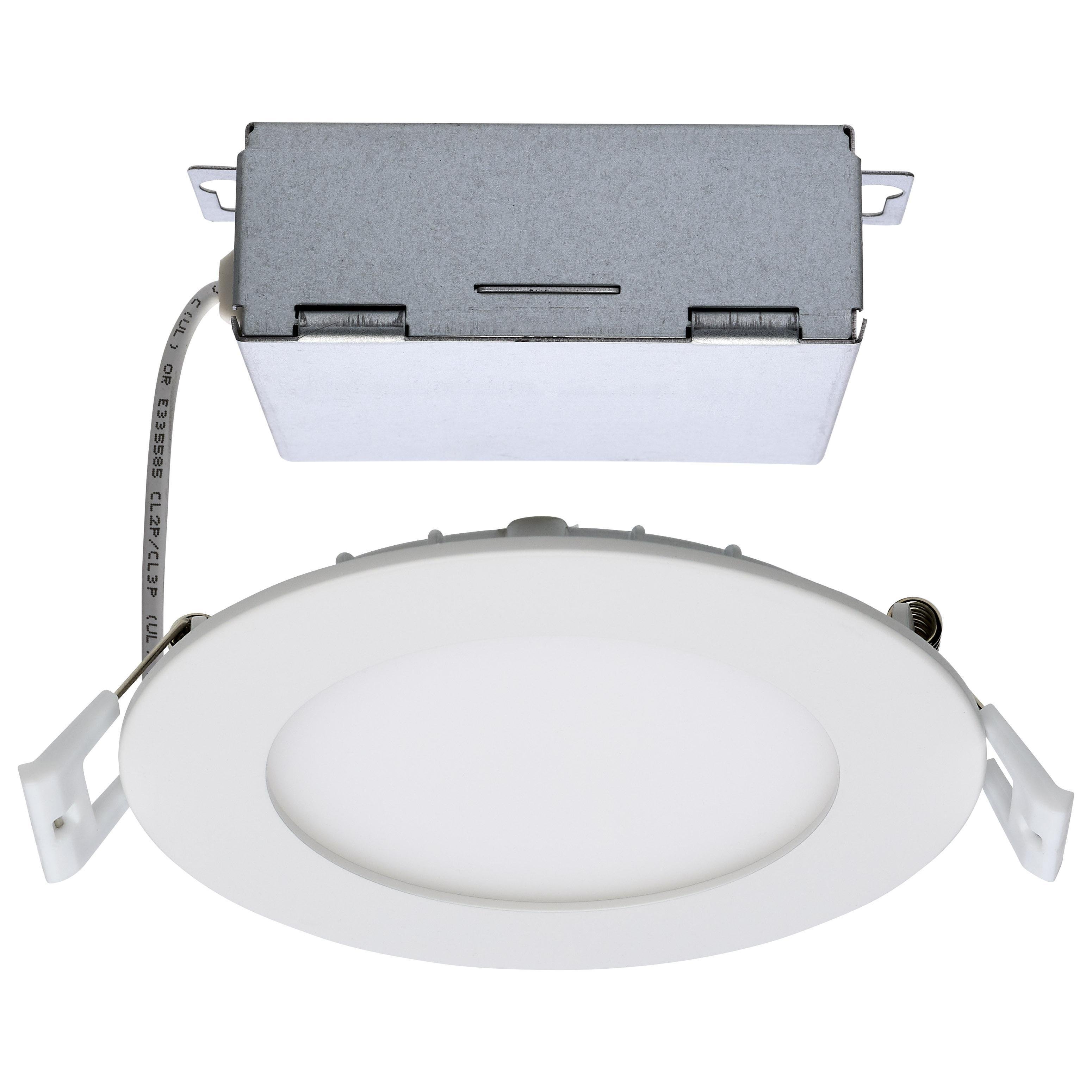 S11826 - 10 Watt - LED Direct Wire Downlight - Edge-lit - 4 inch - CCT Selectable - 120 volt - Dimmable - Round - Remote Driver