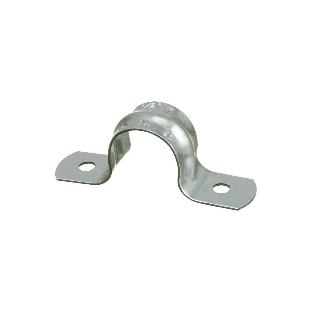 353 - 1-1/4" 2-Hole RIGID STRAP, Snap on type, plated steel
