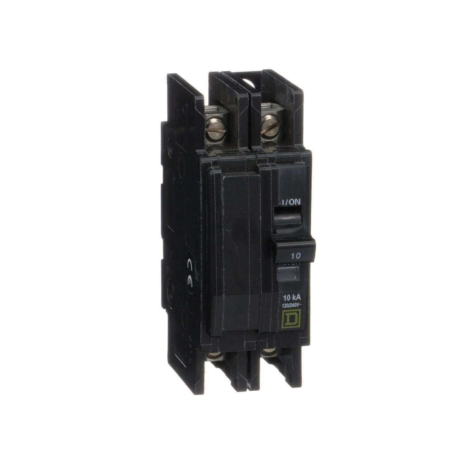 QOU210 - Mini circuit breaker, QOU, 10A, 2 pole, 120/240VAC, 10kA