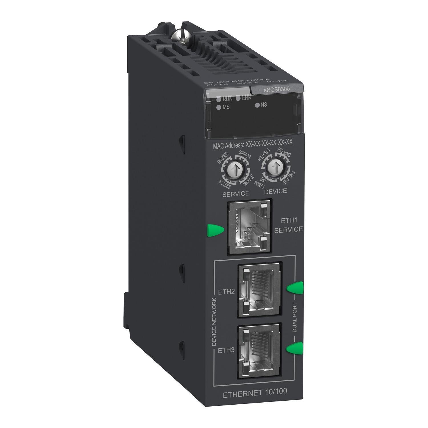 Picture of BMENOS0300 - switch module, Modicon X80, network option switch