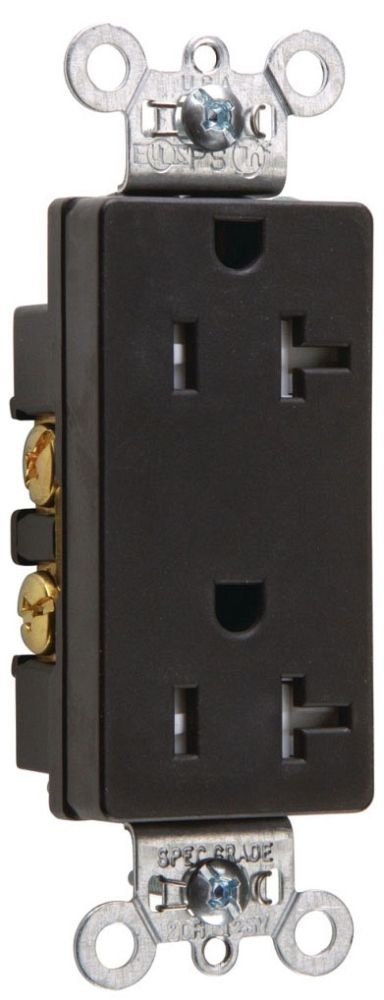 PAS TR26342-BK 20A 125V DECO RCPT BLK