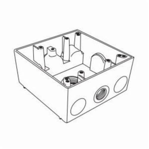 Picture of 30233W - 2 Gang Weather Proof Lug Box with 3 1/2" Outlets, White