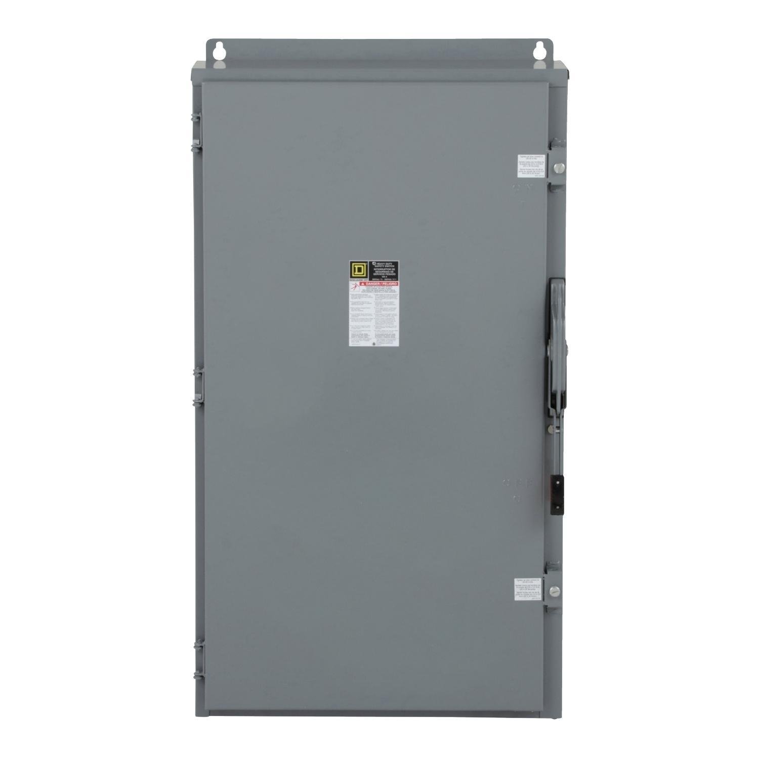 H365AWK - Safety switch, heavy duty, fusible, 400A, 3 wire, 3 pole, 250hp, 600VAC/DC, NEMA 12