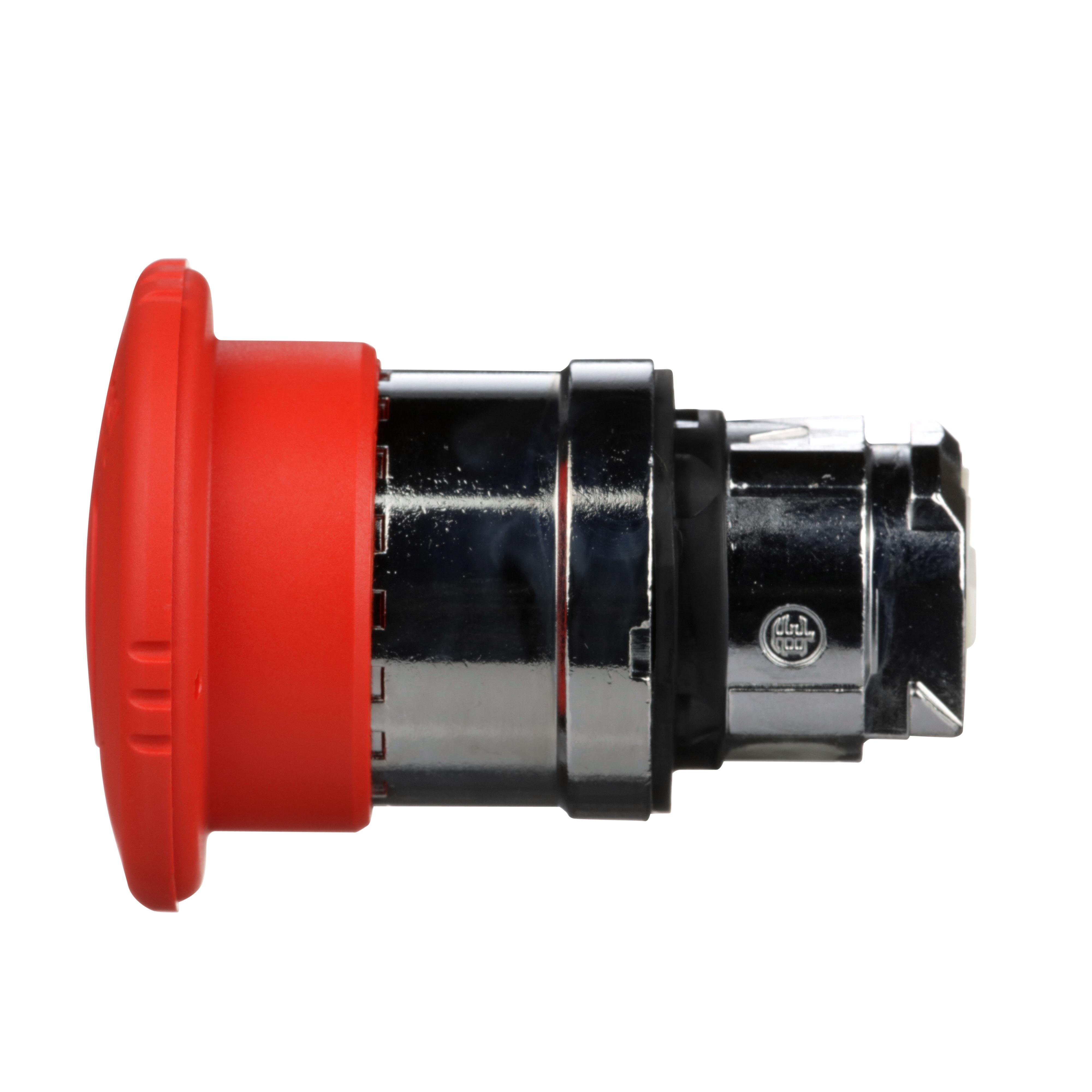 Picture of ZB5AS844 - Harmony, 22mm Push Button, emergency stop head, trigger and latching turn release, red, 40 mm mushroom, unmarked