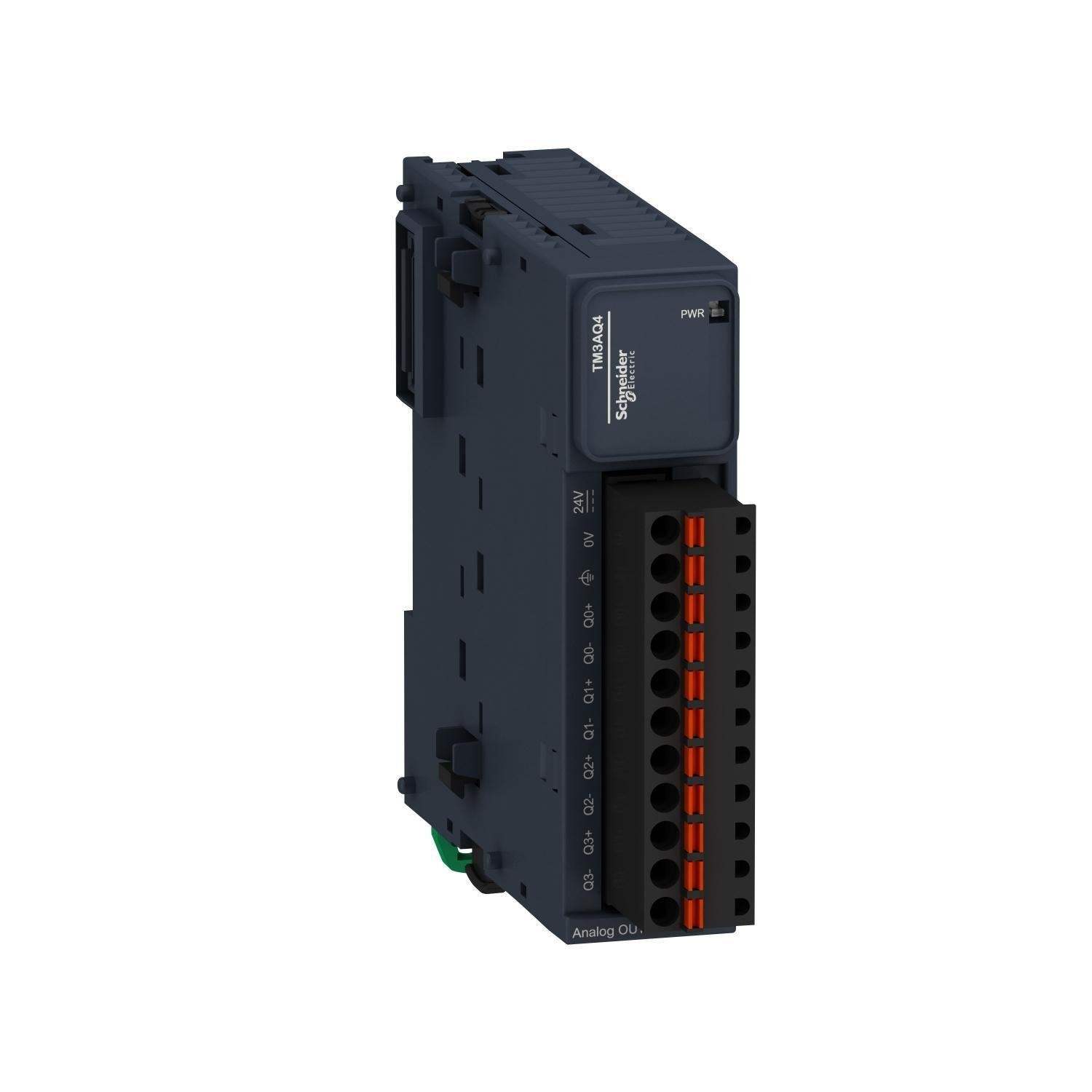 TM3AQ4G - analog output module, Modicon TM3, 4 outputs, spring, 24V DC