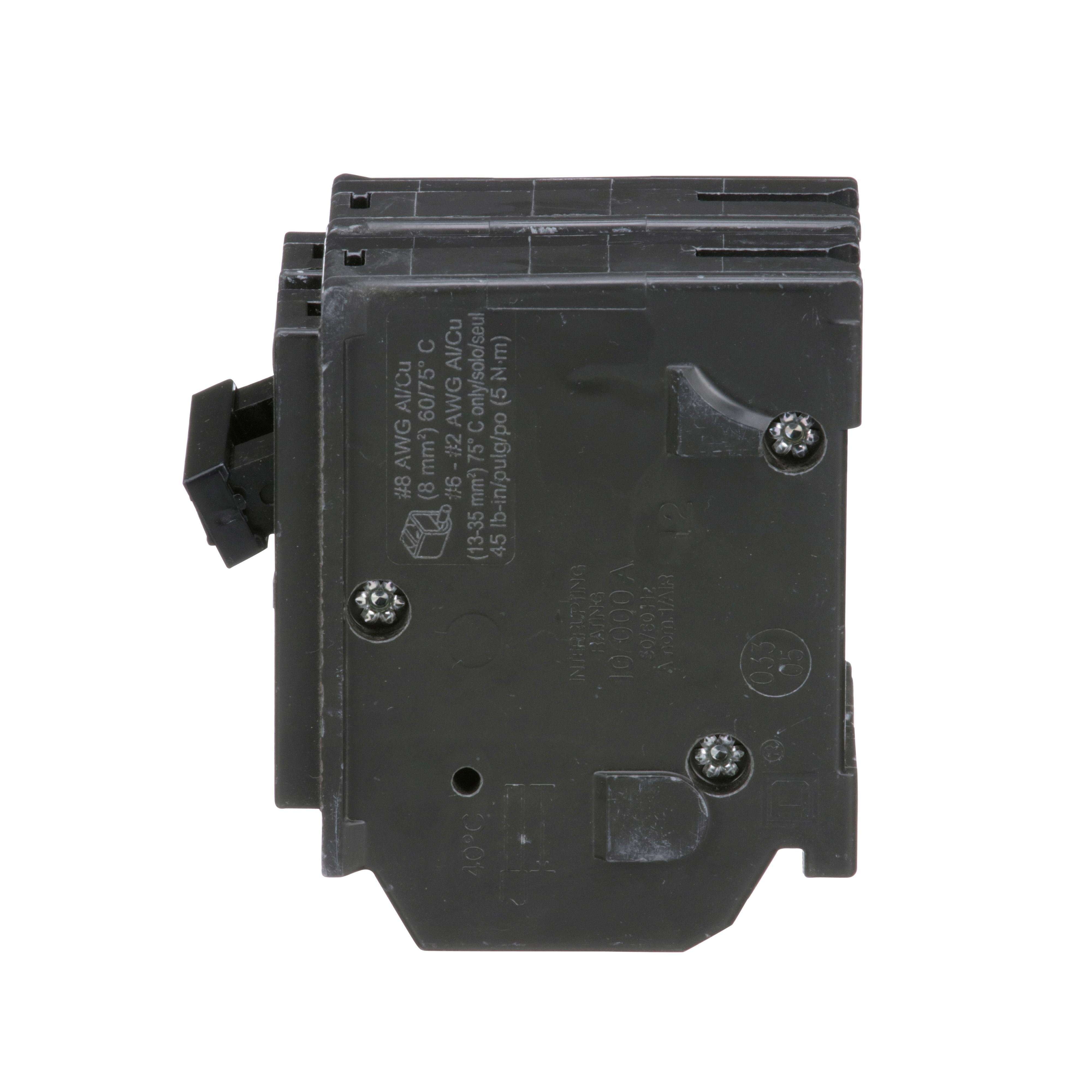 Picture of HOM240 - Mini circuit breaker, Homeline, 40A, 2 pole, 120/240VAC, 10kA AIR, standard type, plug in, UL