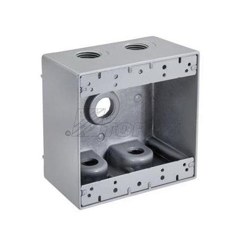 Picture of WDB2550 - 1/2" 5 Hole Double Gang Deep Weatherproof Box