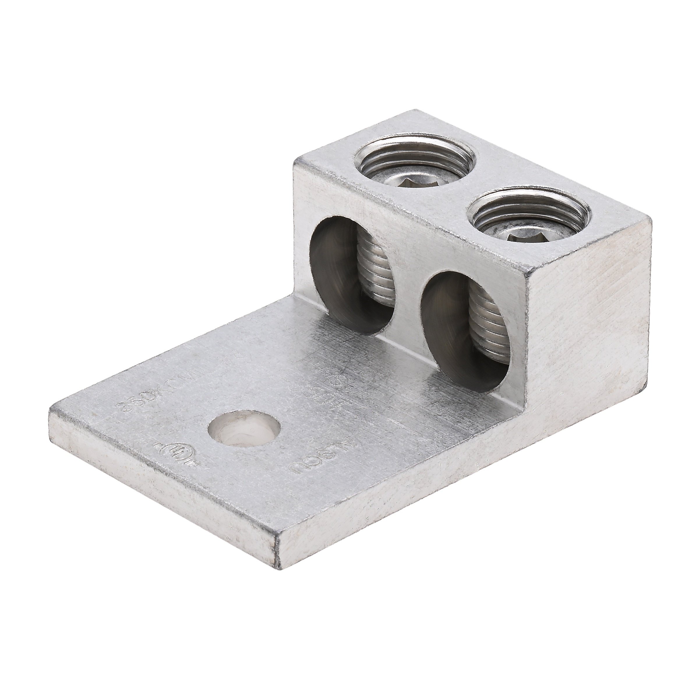 2-350T - Dual Rated Lug Two 350-6 (2) Mtg Holes