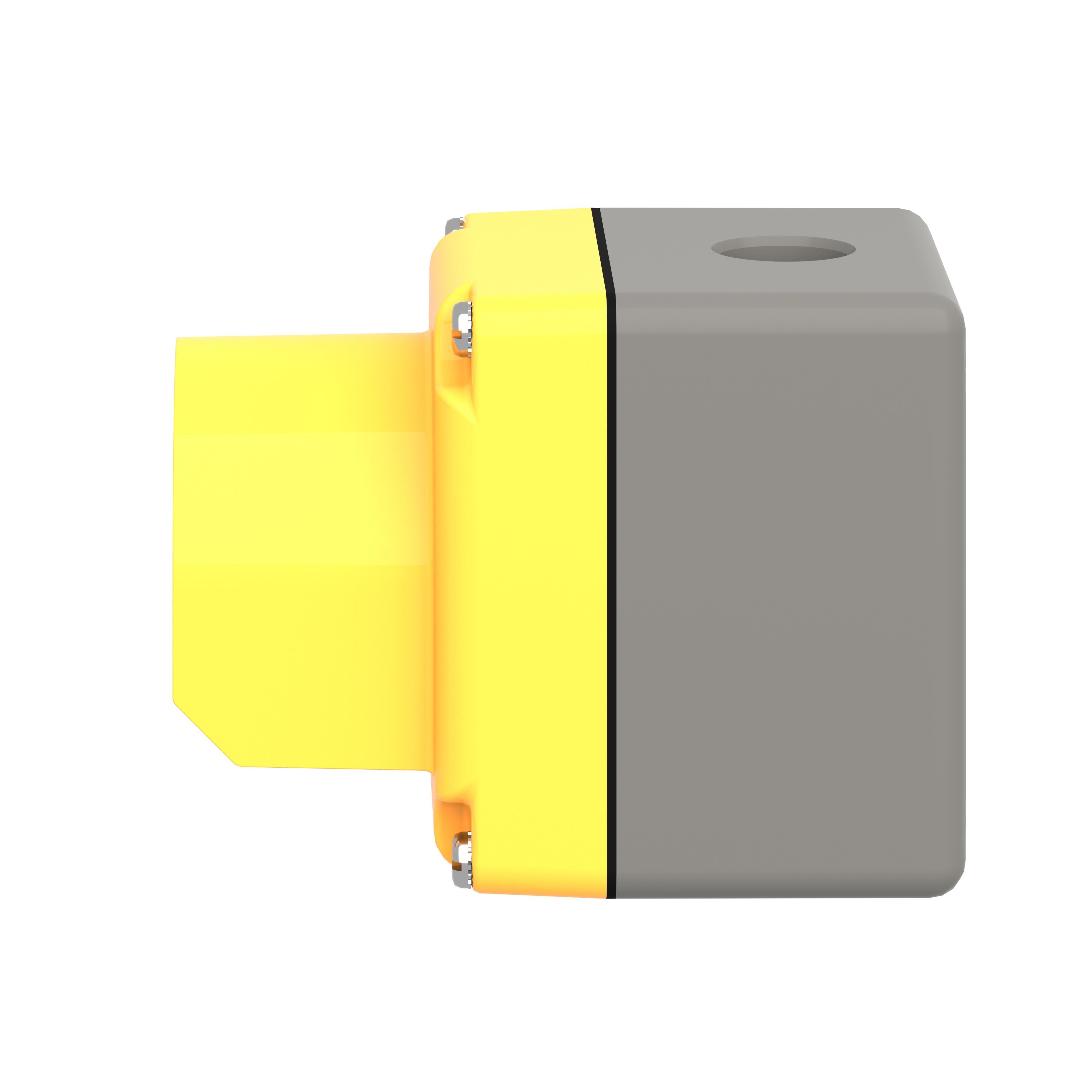 Picture of 9001KYG1Y - Empty enclosure control station, Harmony 9001K, Harmony 9001SK, aluminium, yellow, 1 cut out, 30mm