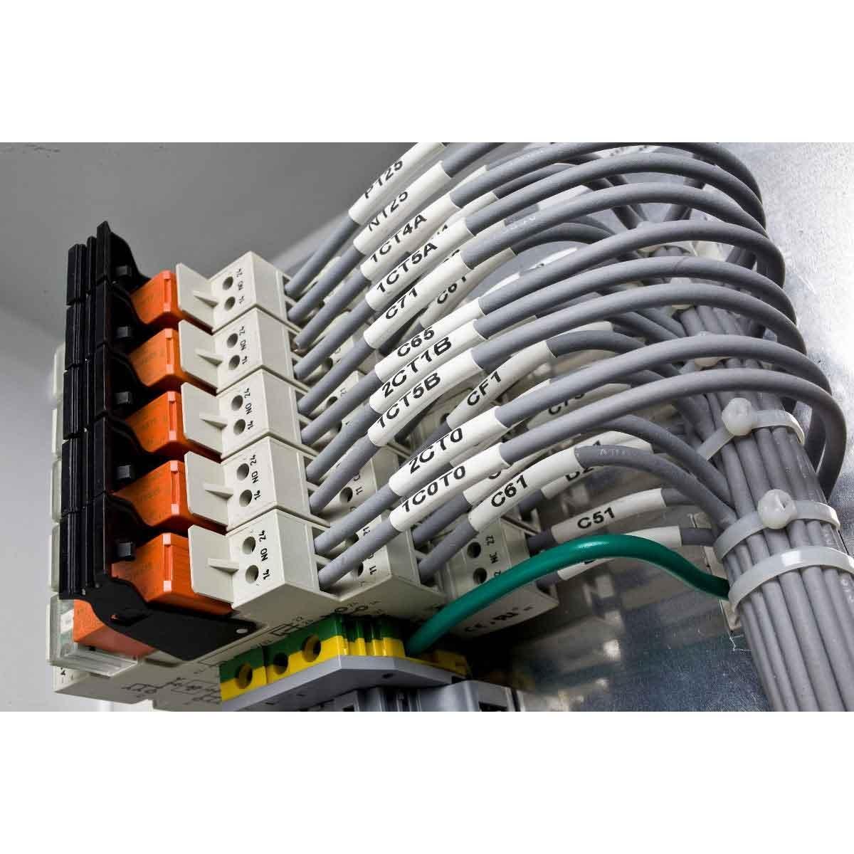 Picture of PS-125-150-WT-2 - PermaSleeve Polyolefin Wire Marking Sleeves, White, 0.125" Dia x 0.75" W, Roll of 5000 Each