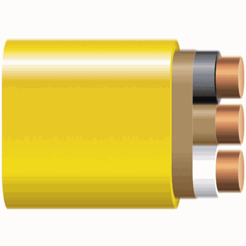 Picture of NM-B-6/3-CU-WG-125CL - NM-B - 6 AWG - 3 Conductor - Copper With Ground - 125' Coil