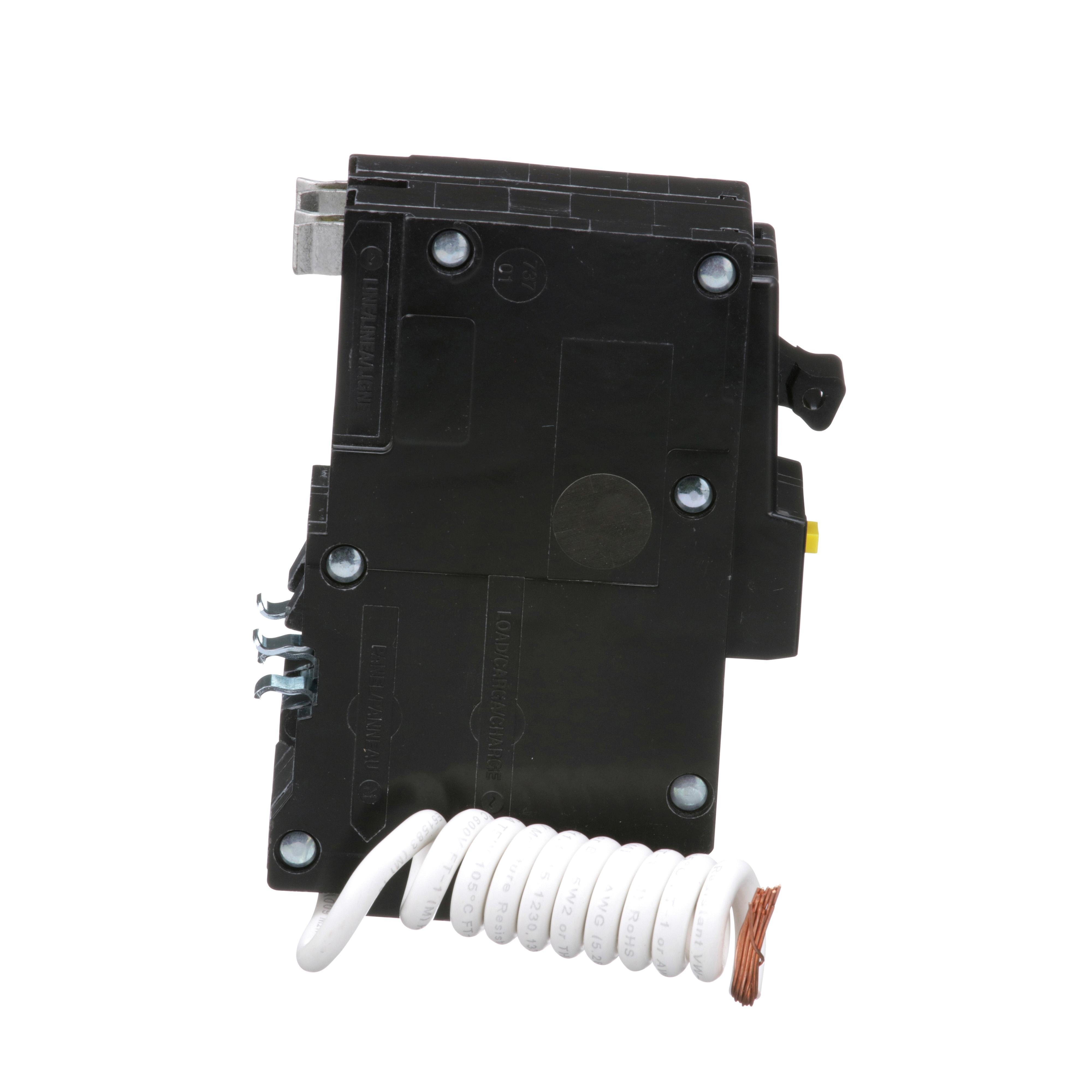 Picture of QO220GFI - [TAA] Mini circuit breaker, QO, 20A, 2 pole, 120/240VAC, 10kA, plug in, 6mA grd fault A, pigtail