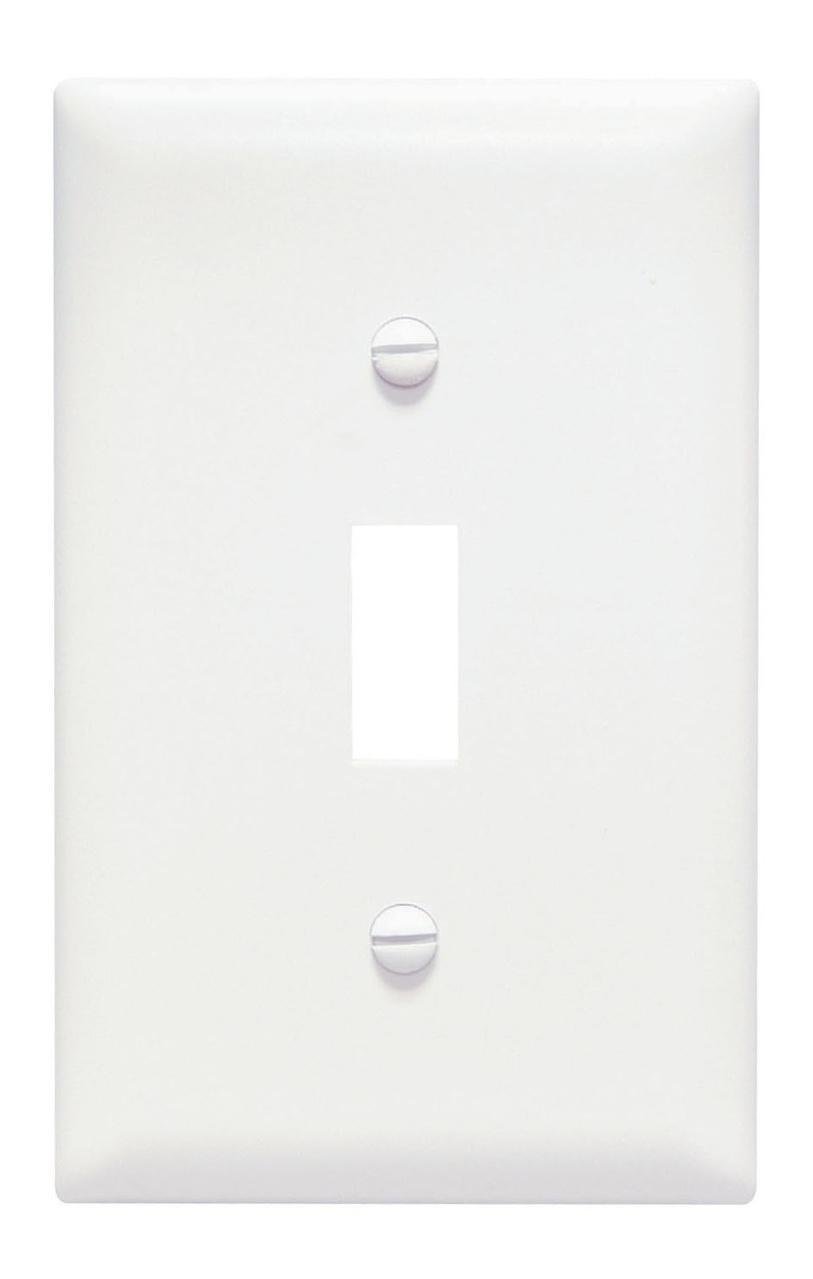 TP1-W - TradeMaster® 1-Gang Nylon Wall Plate, 1 Toggle Switch Opening, White