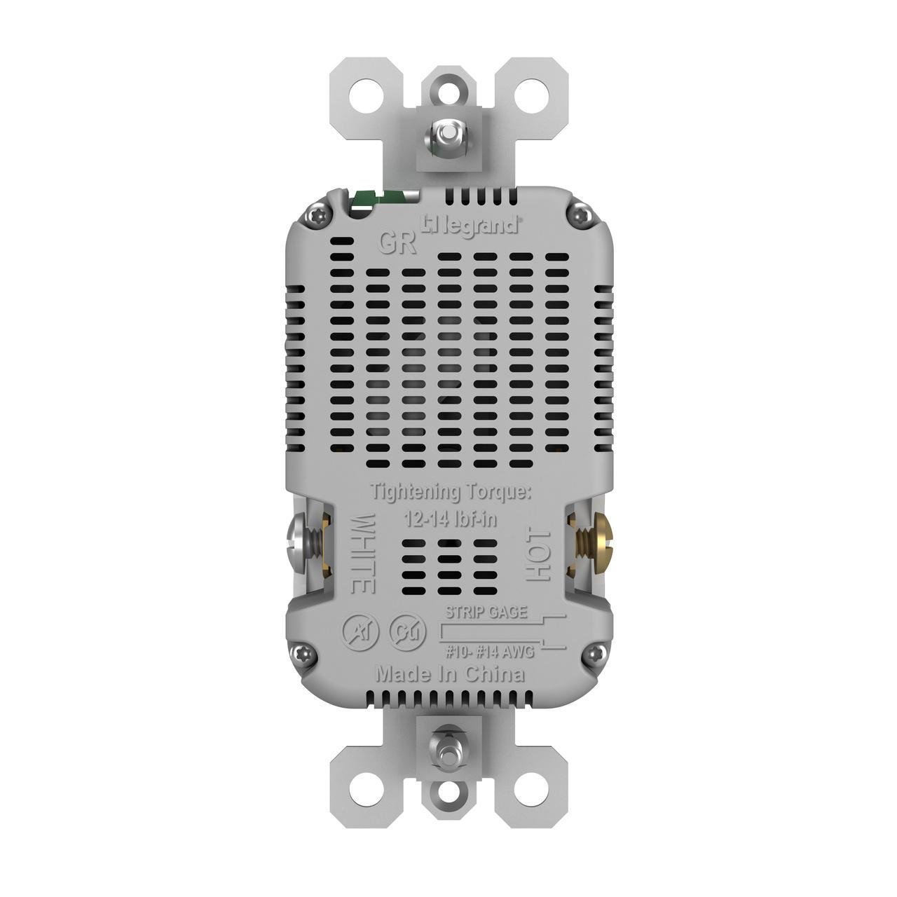 TM826USBW - radiant® 15A Tamper-Resistant USB Outlet, White