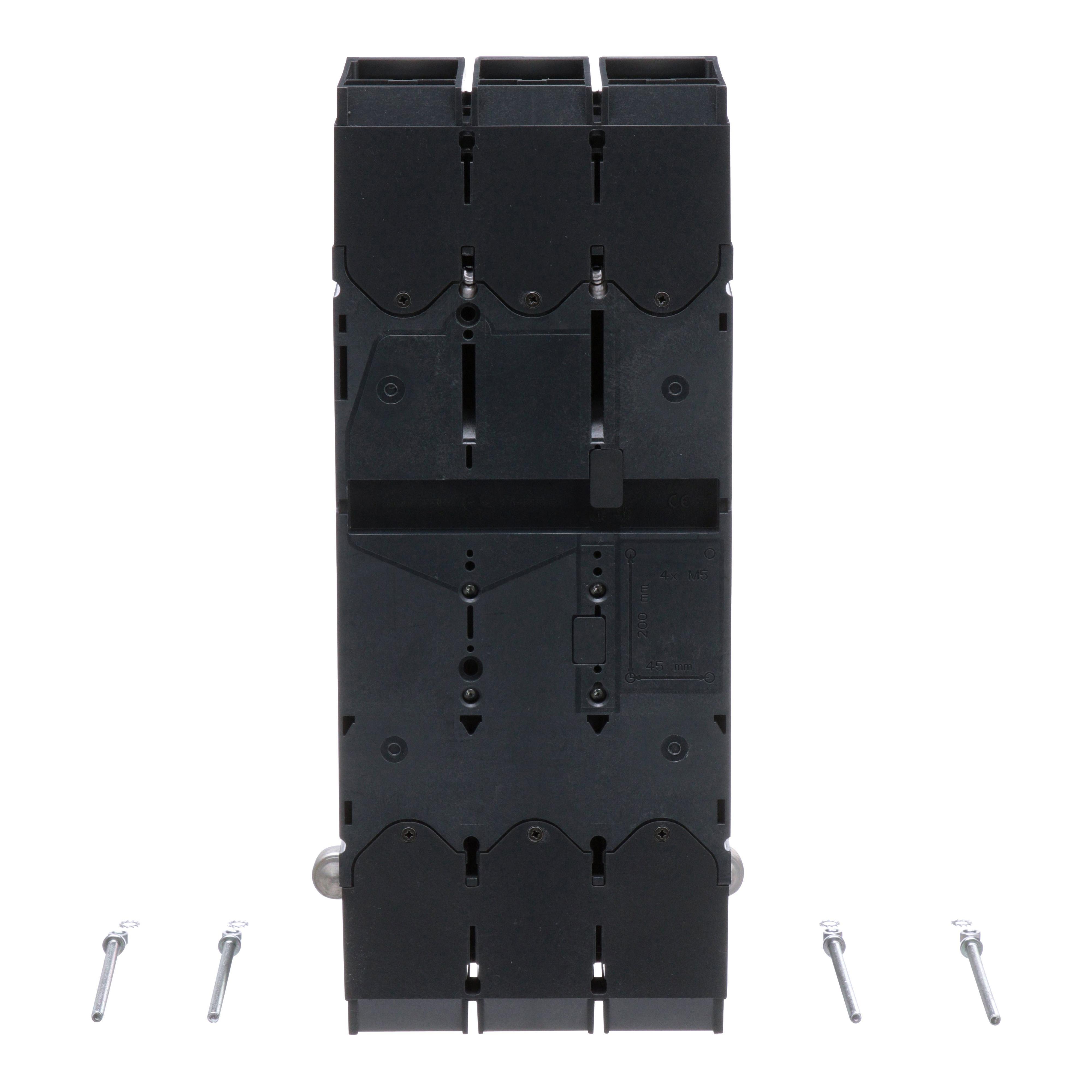 Picture of LJL36400U31X - Circuit breaker, PowerPacT L, 400A, 3 pole, 600VAC, 25kA, lugs, MicroLogic 3.3, 80%