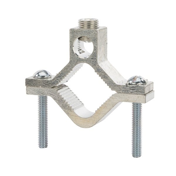 Picture of GCA-2 - Aluminum Ground Clamp, CU/AL 250 MCM to 6 AWG, 1-1/4″ to 2″ Pipe