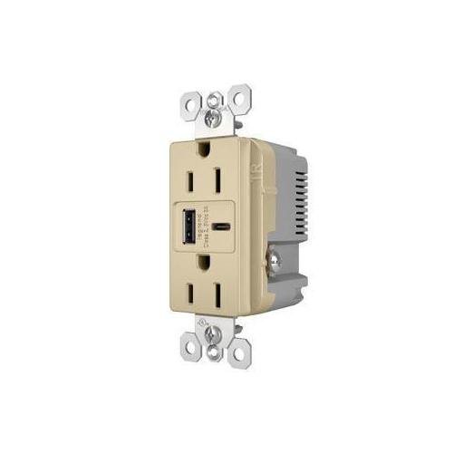 Picture of R26USBAC6I - radiant® 15A Tamper-Resistant Ultra-Fast USB Type A/C Outlet, Ivory