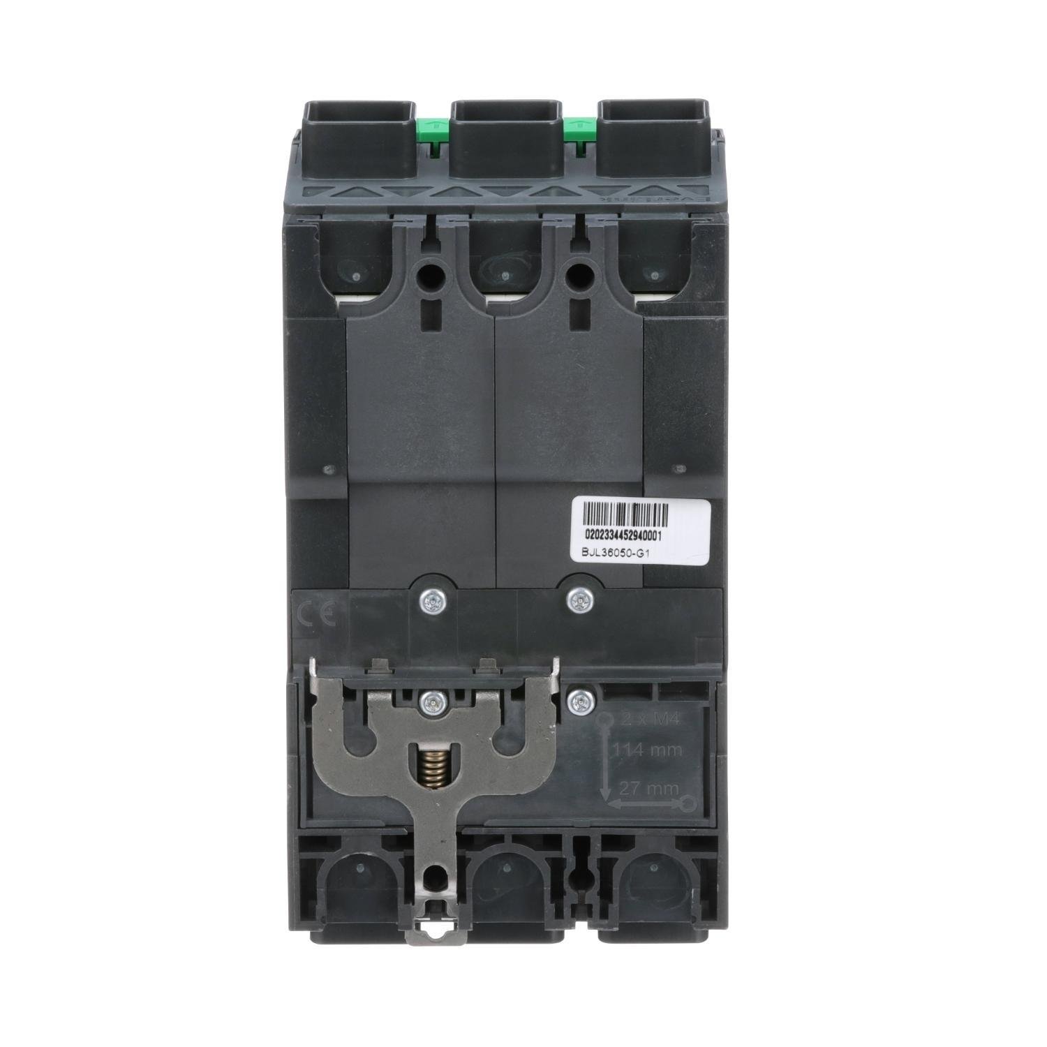Picture of BJL36050 - Circuit breaker, PowerPacT B, 50A, 3 pole, 600Y/347VAC, 25kA, lugs, thermal magnetic, 80%