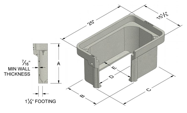 PHA132418HE002X000 - Oldcastle Polymer 1324, Handhole 13x24x18, tier 15