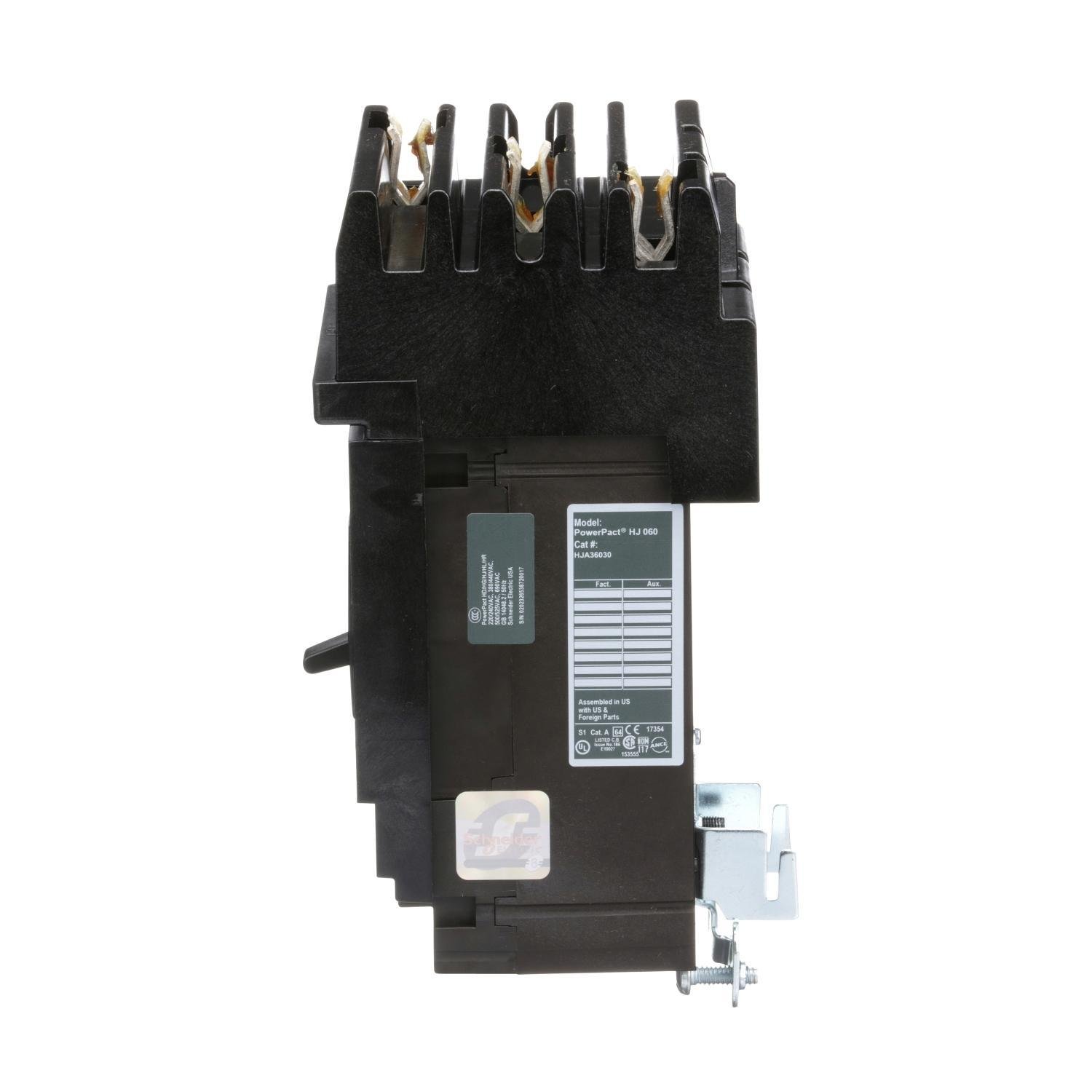 Picture of HJA36030 - Circuit breaker, PowerPacT H, 30A, 3 pole, 600VAC, 25kA, I-Line, thermal magnetic, 80%, ABC