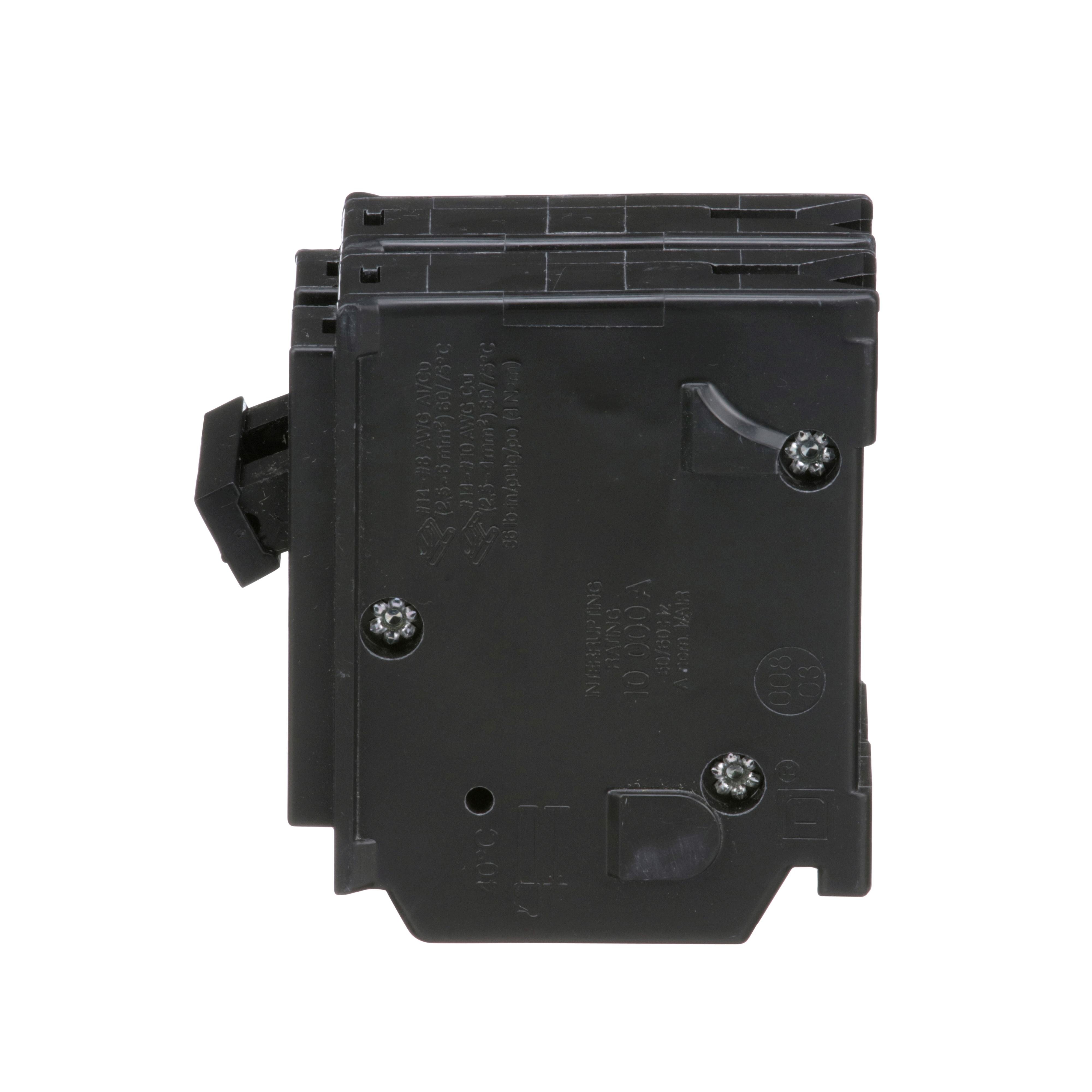 Picture of HOM225 - Mini circuit breaker, Homeline, 25A, 2 pole, 120/240VAC, 10kA AIR, standard type, plug in, UL