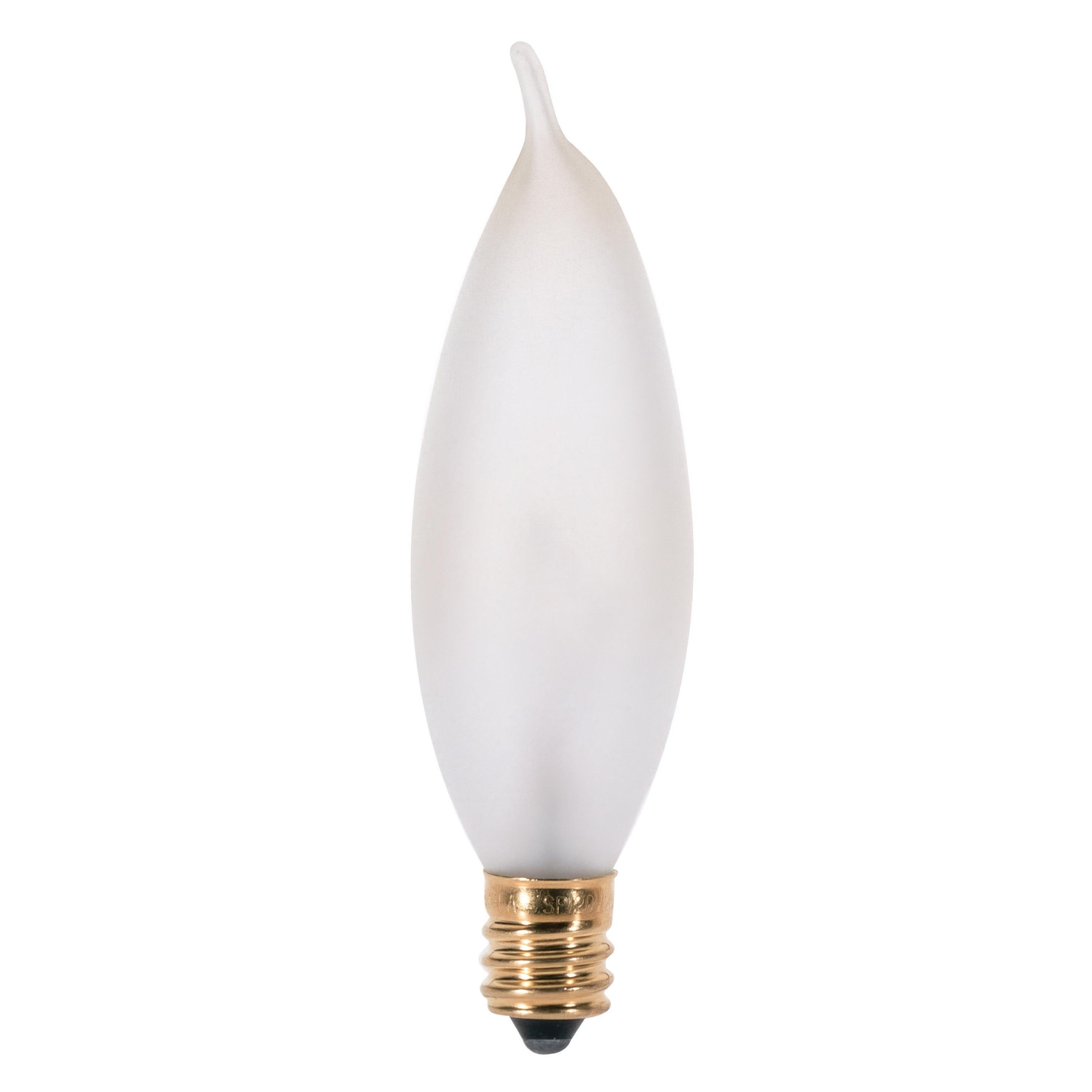 A3678 - 25 Watt CA8 Incandescent - Frost - 2500 Average rated hours - 200 Lumens - Candelabra base - 130 Volt