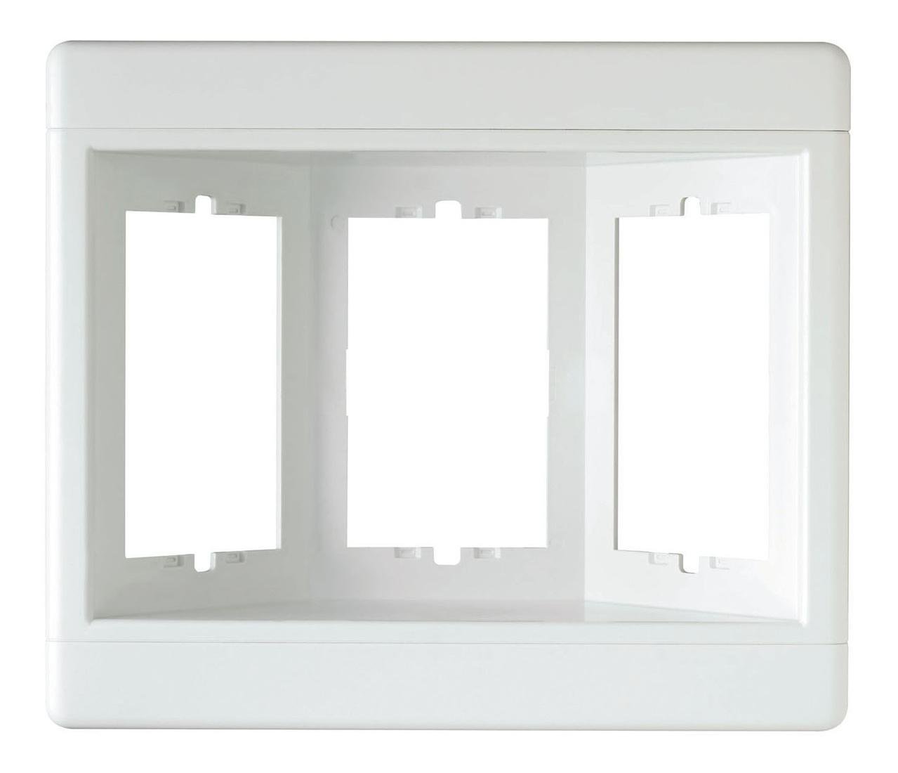 TV3W-W - Three-Gang Recessed TV Box (Frame Only), White