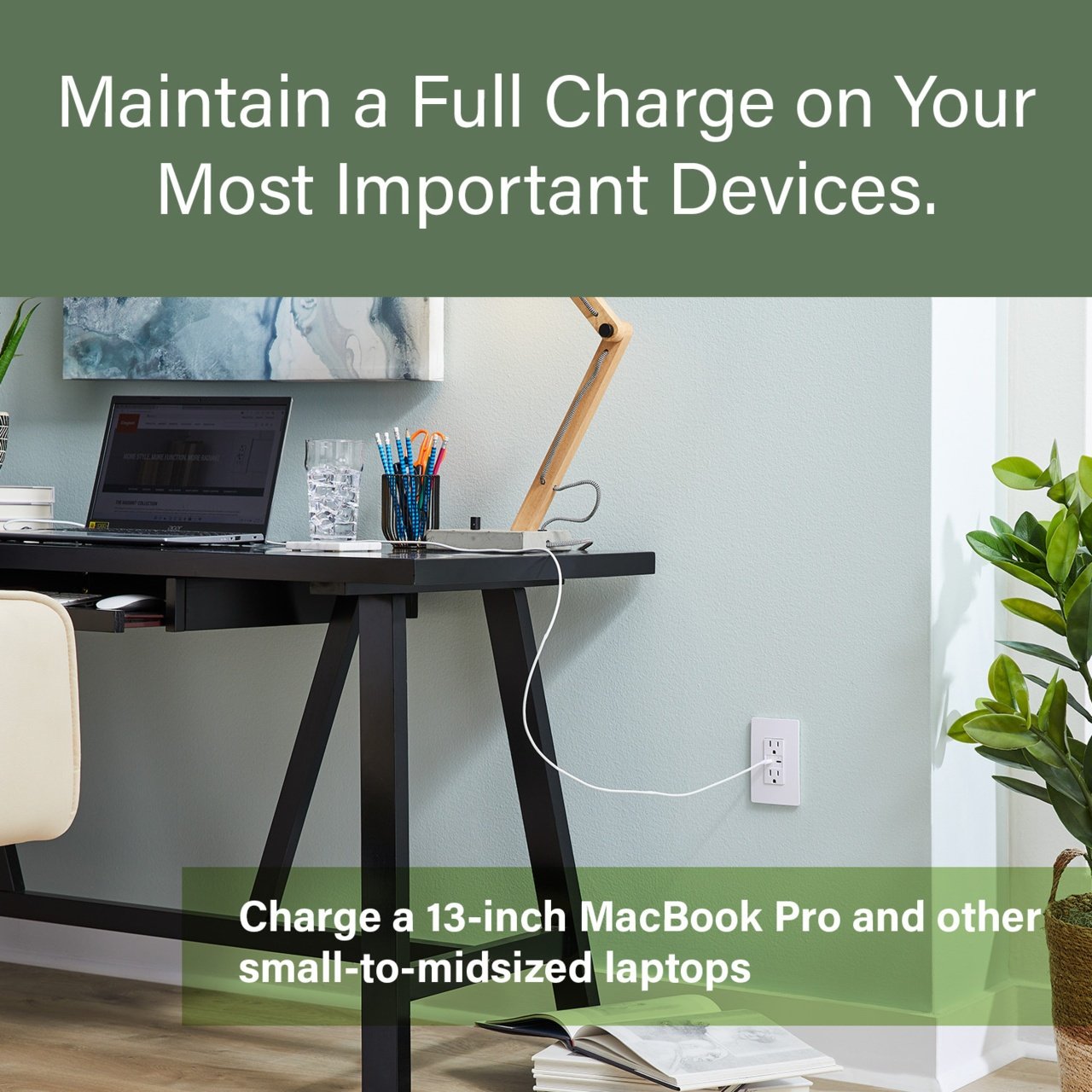 Picture of R26USBPD65W - radiant 65W USB Outlet, Type C, 15A, Tamper-Resistant, White