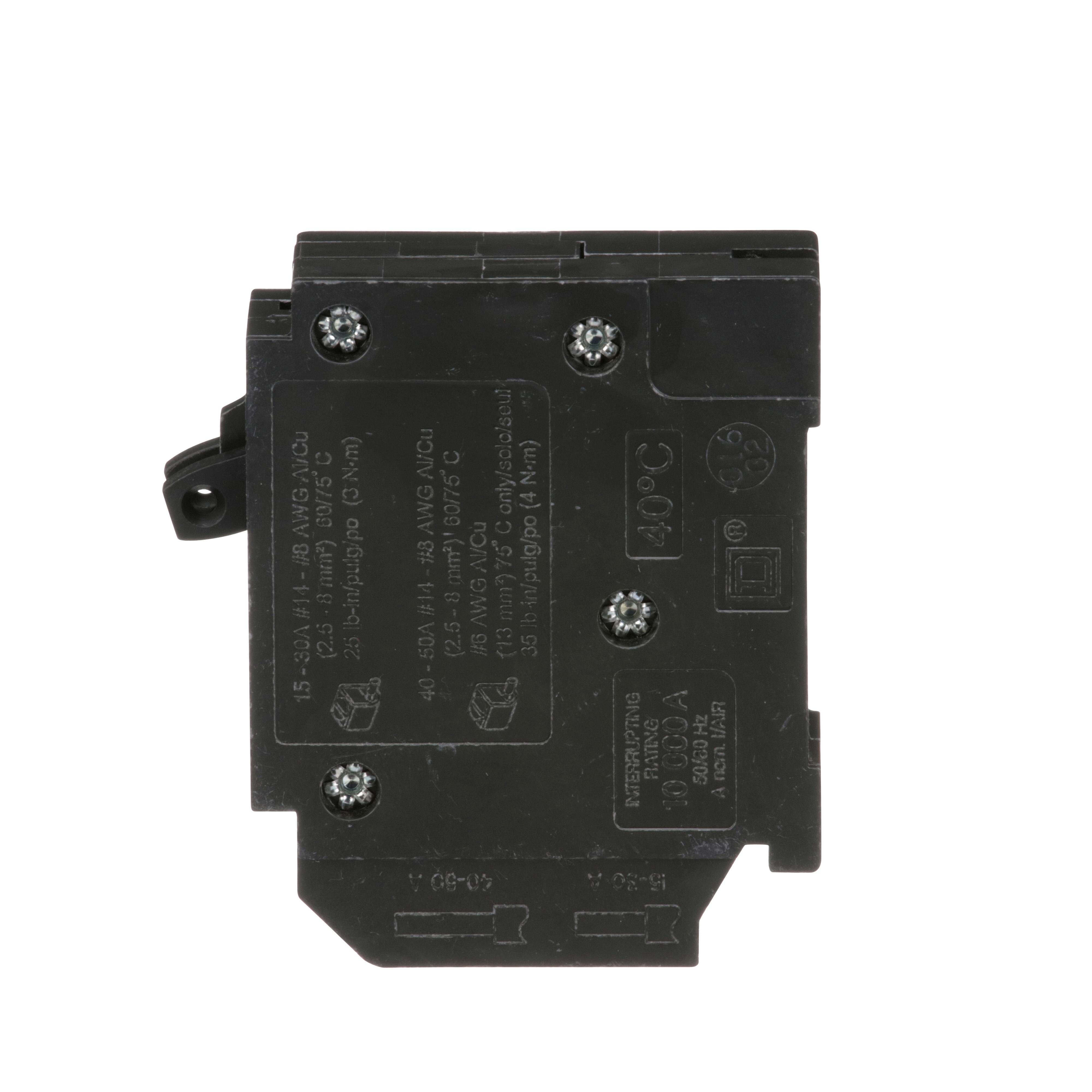Picture of HOMT2020 - Tandem circuit breaker, Homeline, 2 x 1 pole at 20A, 120/240VAC, 10kA AIR, plug in, UL