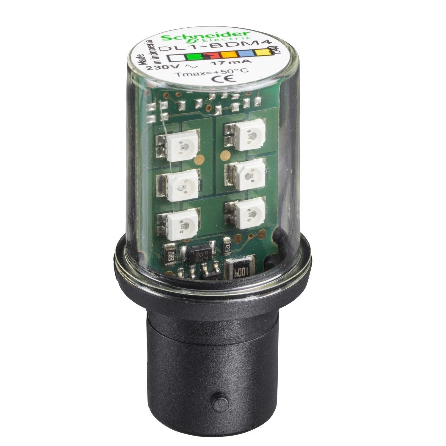 DL1BDG6 - LED bulb, Harmony XVB, BA 15d, blue, steady light, 120V AC