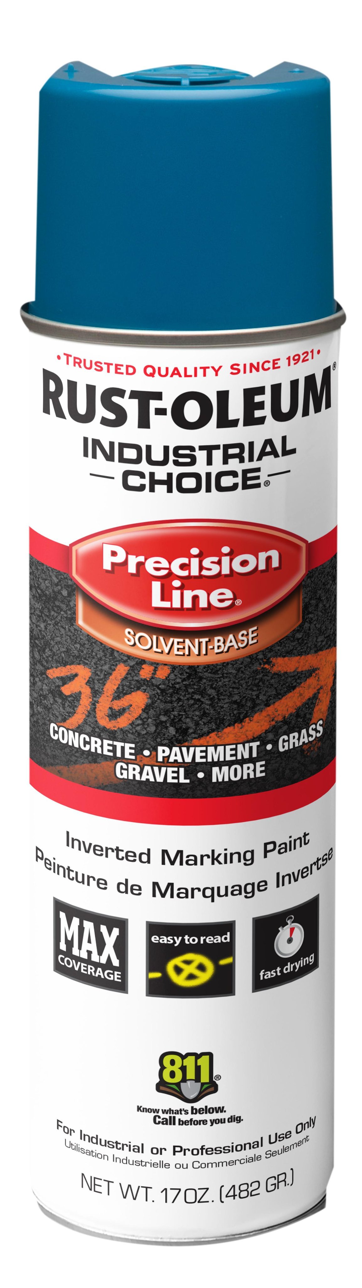 Picture of 203022V - Rust-Oleum 203022 Precision-Line 17 oz Inverted Marking Spray Paint, Caution Blue