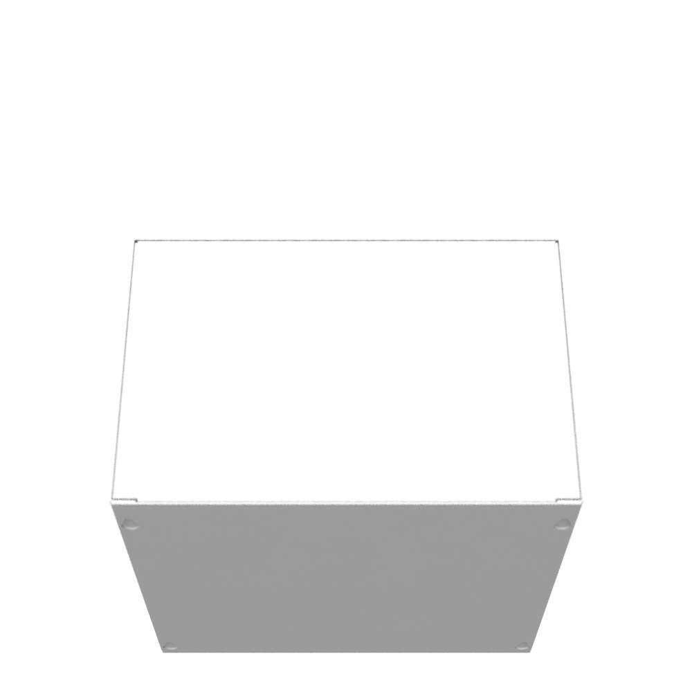 Picture of 12128-SC1-NK - 12x8x12 Screw Cover Type 1 UL Listed Steel No Knockouts ANSI 61 Gray Cover With Teardrop Slots Mounting Holes In Back