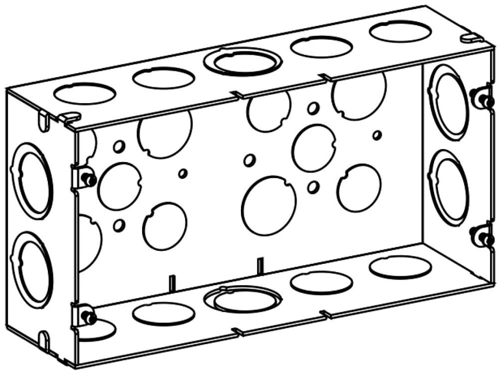Picture of SDBL-3 - 2-1/2" DEEP, 3-GANG MULTIGANG DEEP SWITCH BOX WITH 3/4" & 1" KO