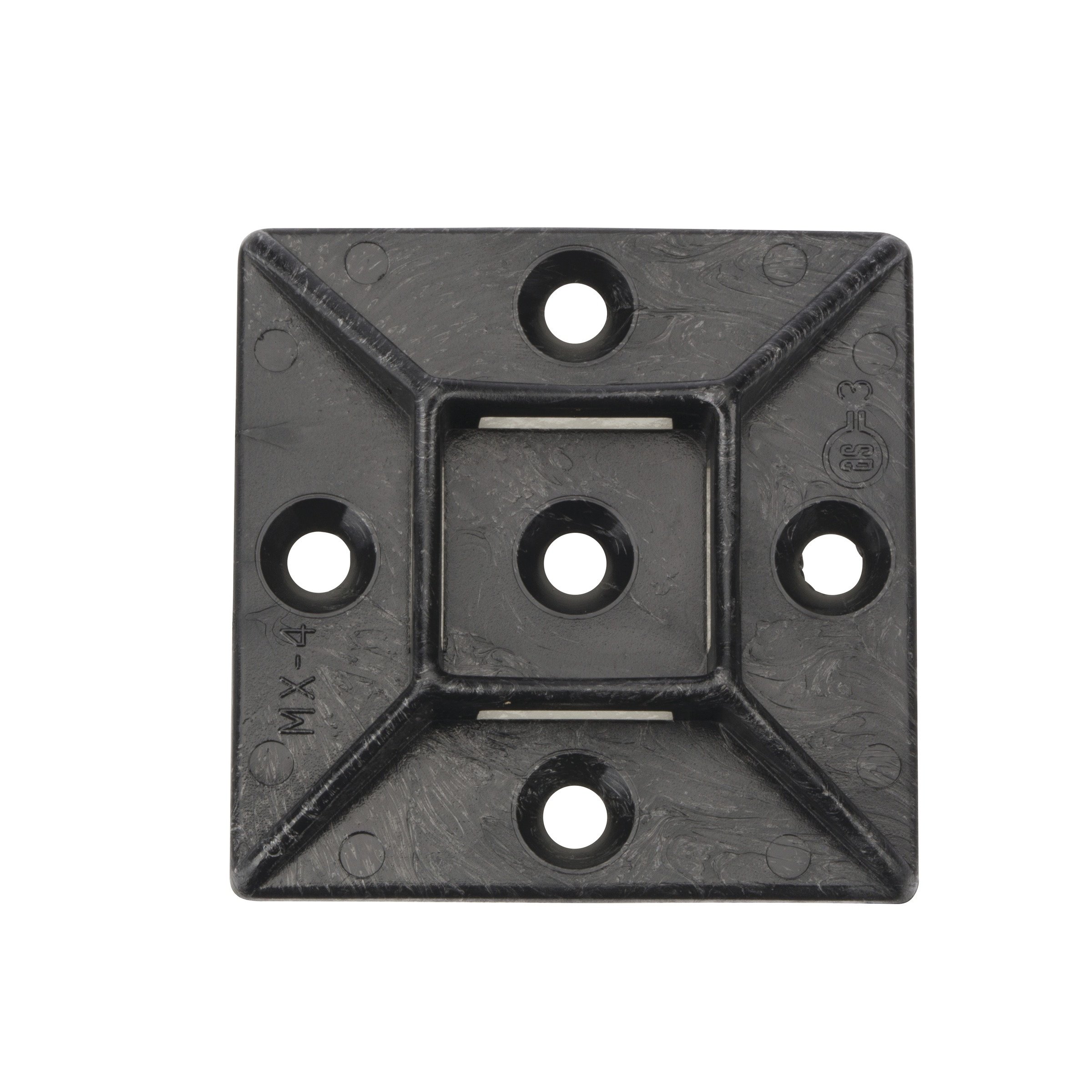 FTH7A-B - Adhesive Tie Mount Black 1x1" 100