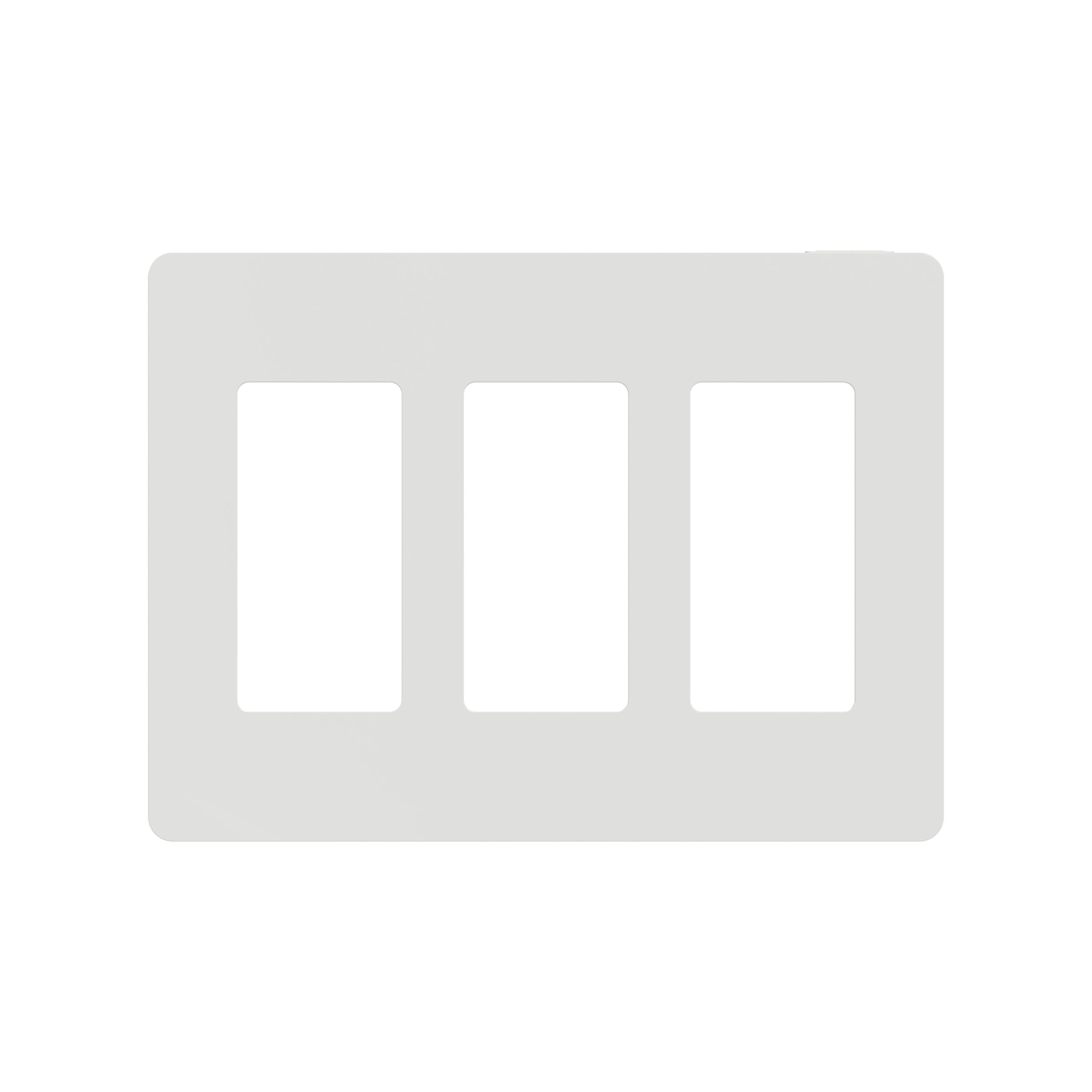 SQWP141003WH - Cover frame, X Series, 3 gangs, screwless, white, matte finish