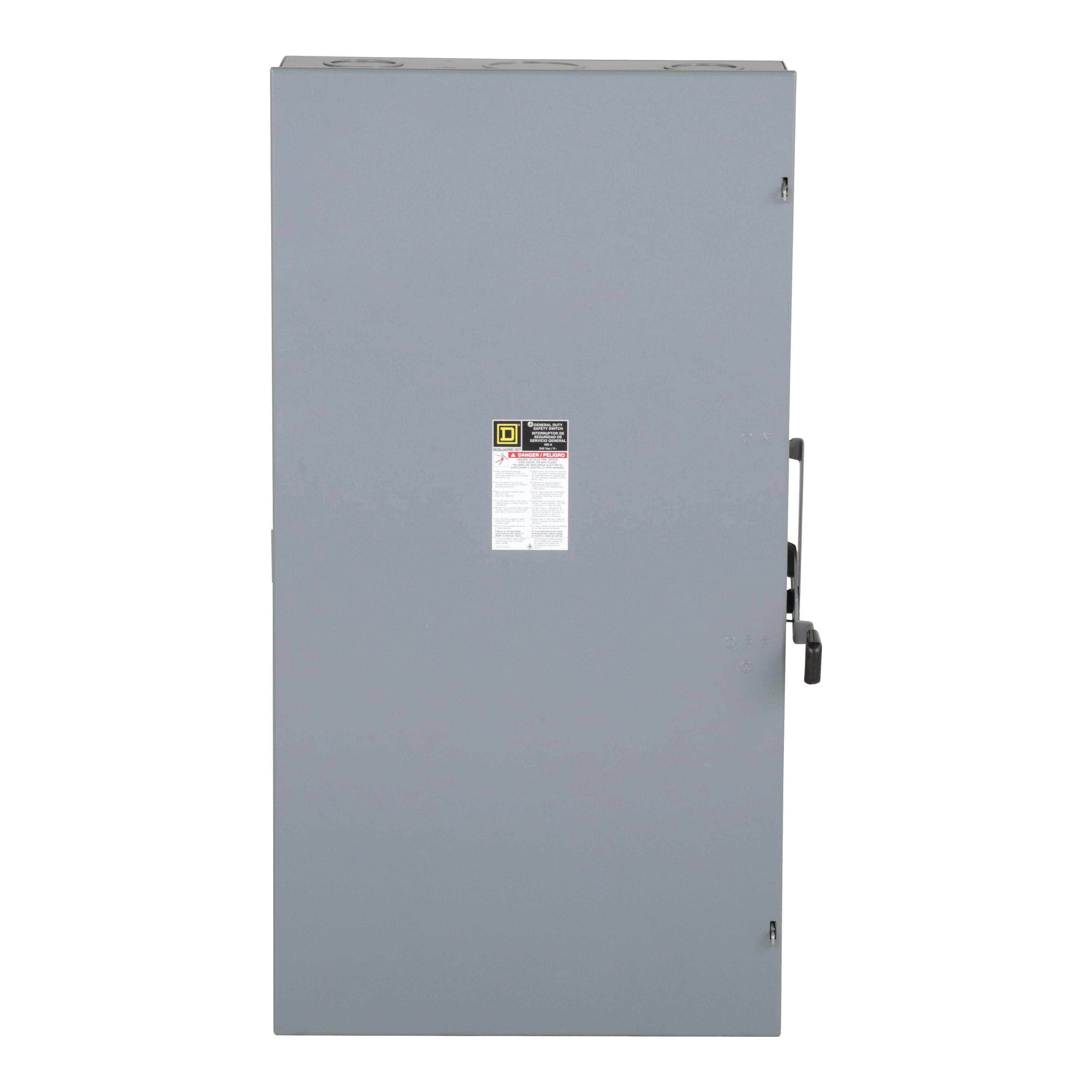 Picture of DU325 - Safety switch, general duty, non fusible, 400A, 3 pole, 3 wire, 125hp, 240VAC, NEMA 1